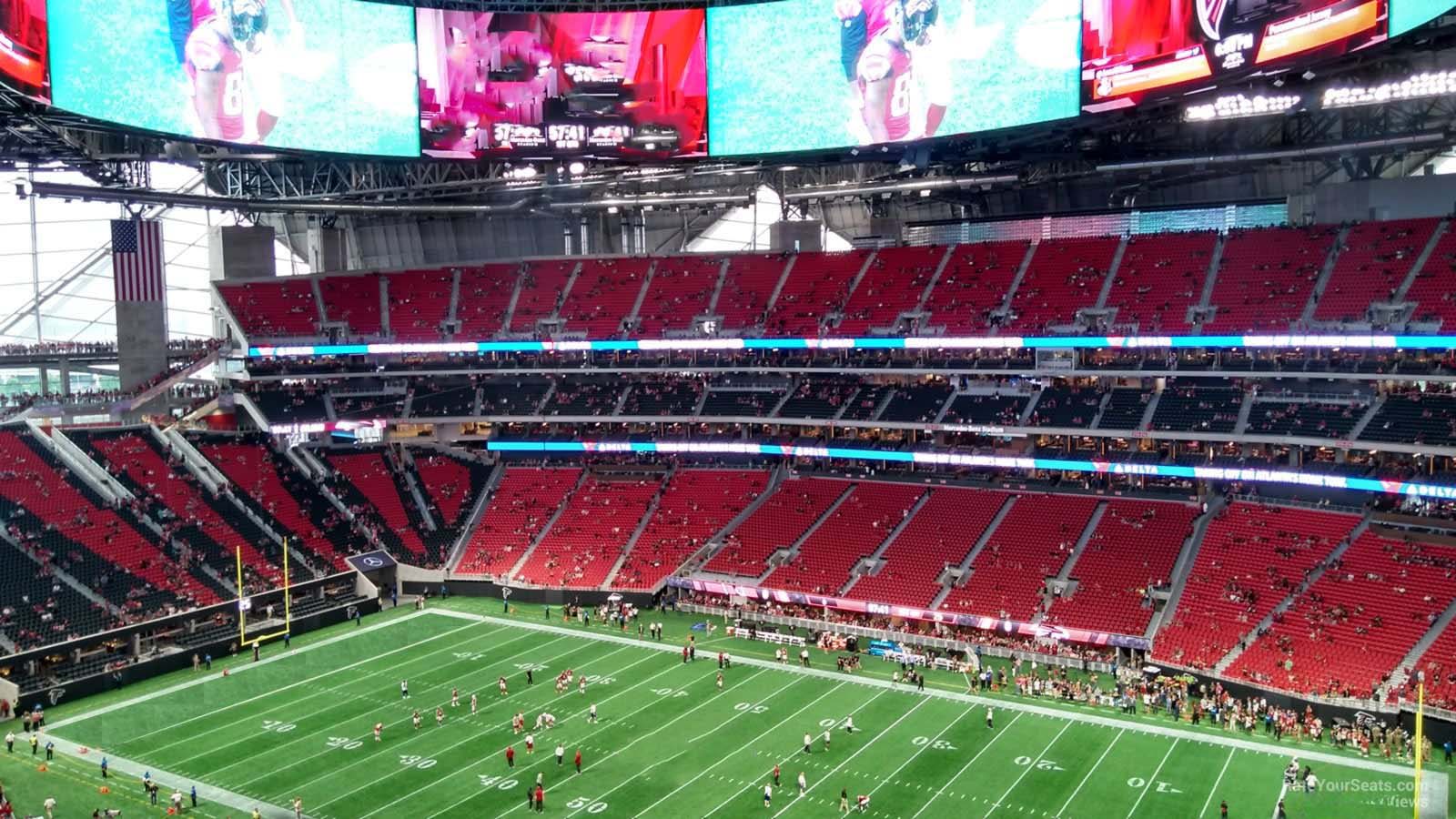 Mercedes-Benz Stadium, section 335, row 24, home of Atlanta