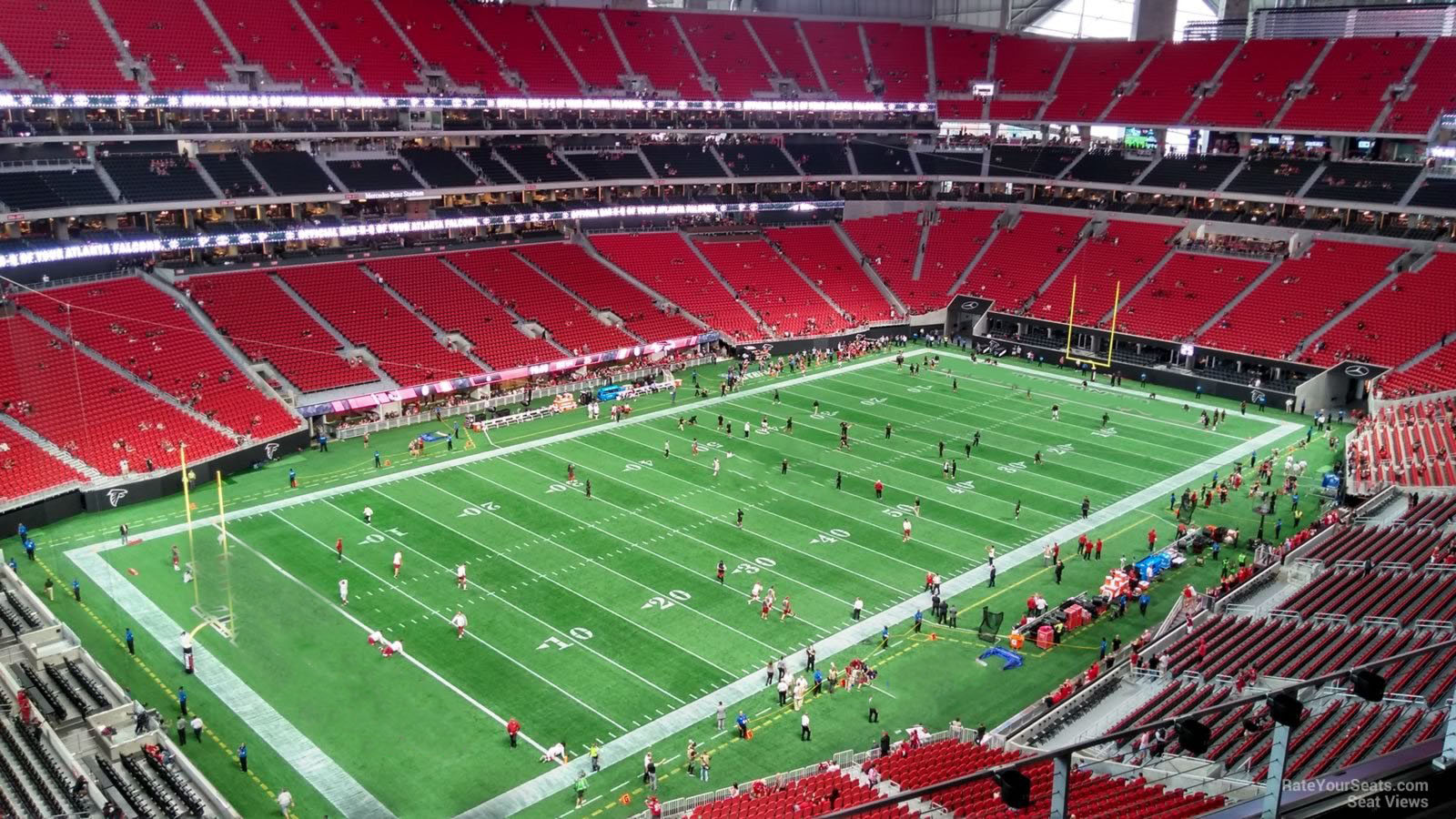 section 346, row 4 seat view  for football - mercedes-benz stadium