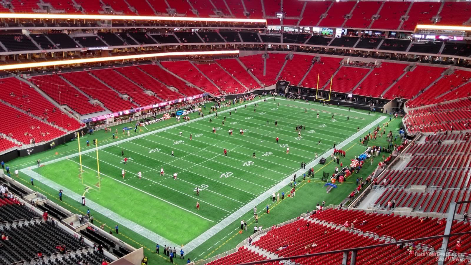 section 348, row 4 seat view  for football - mercedes-benz stadium