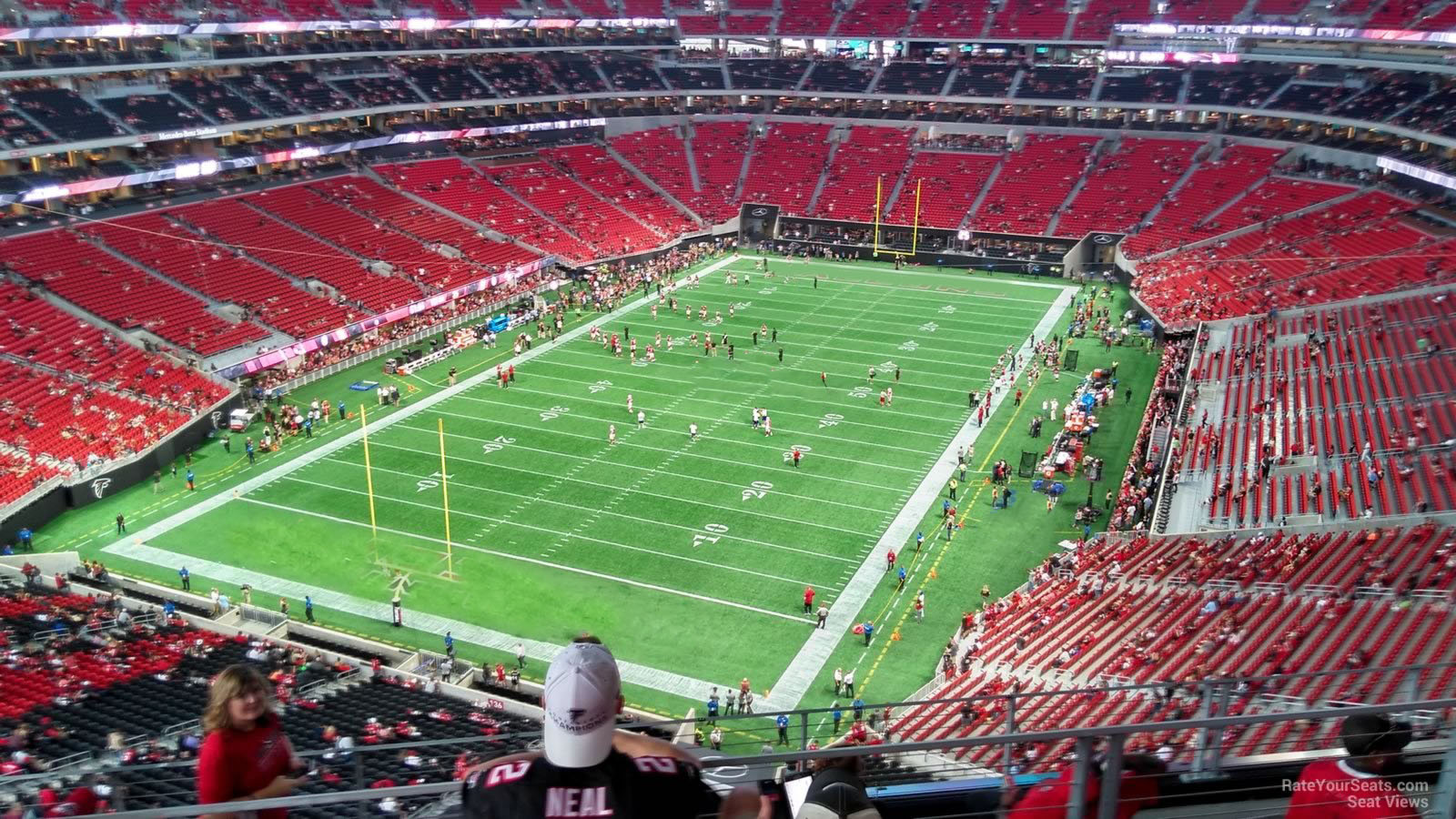 section 350, row 7 seat view  for football - mercedes-benz stadium