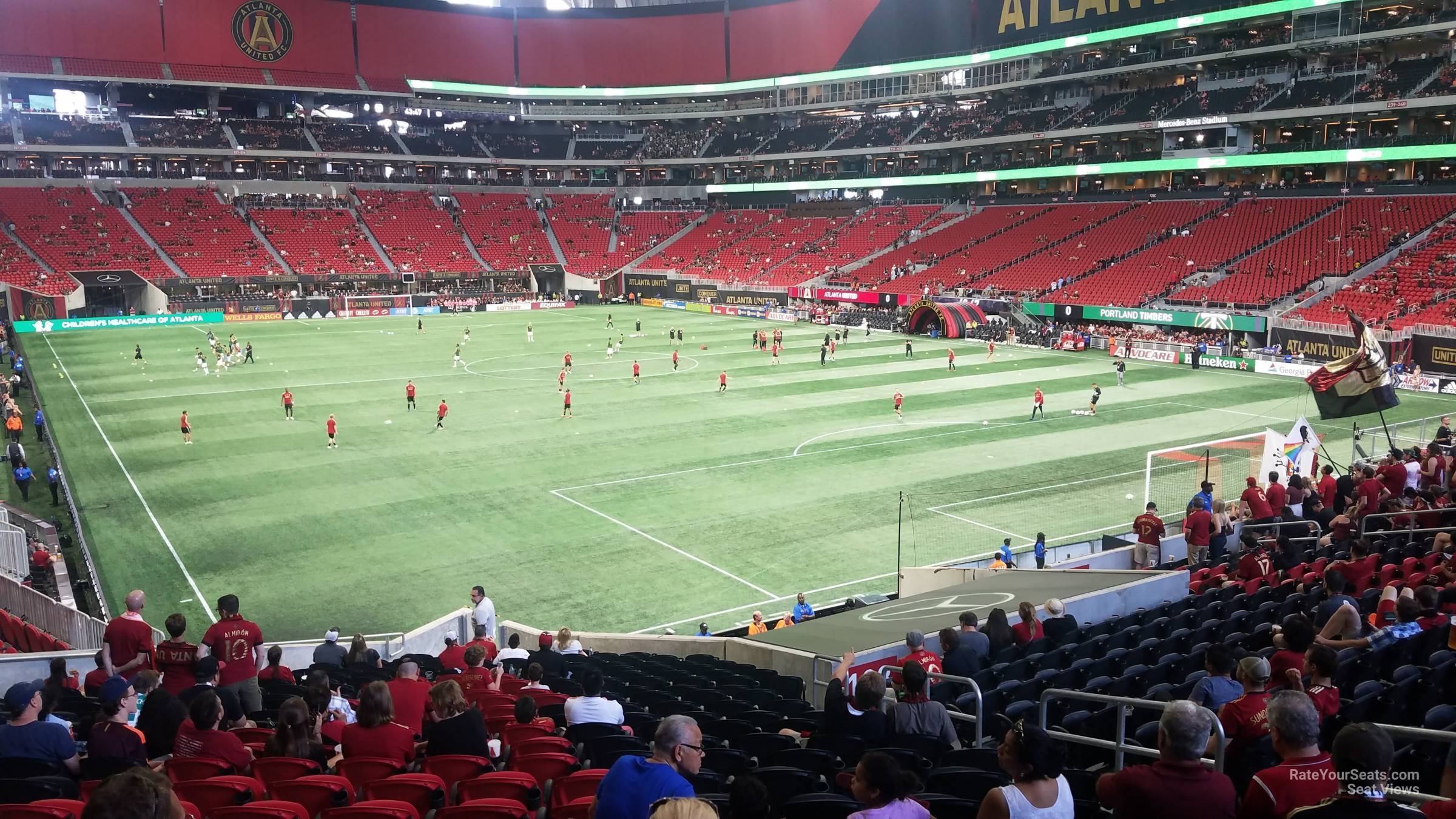 section 104, row 30 seat view  for soccer - mercedes-benz stadium