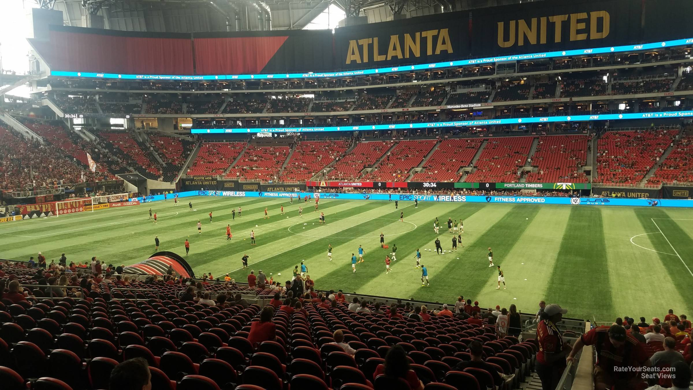 club 126, row 30 seat view  for soccer - mercedes-benz stadium