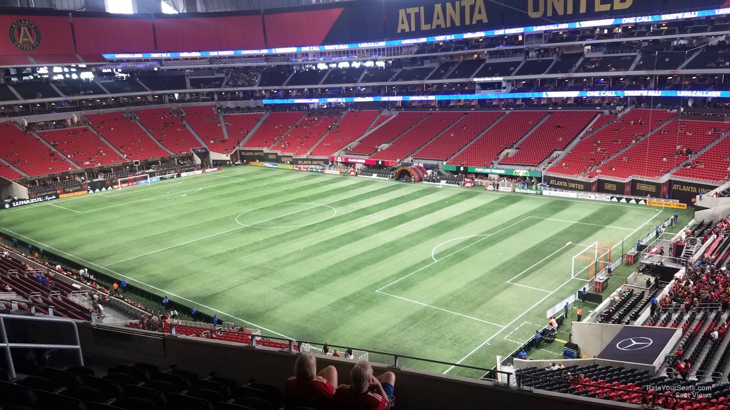 section 204, row 9 seat view  for soccer - mercedes-benz stadium