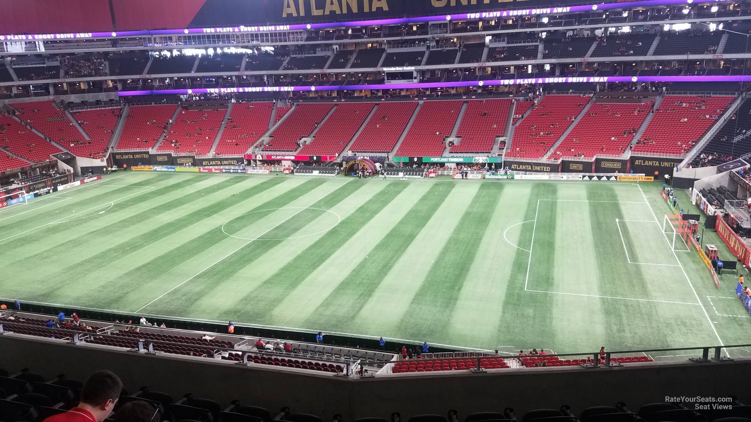 section 207, row 9 seat view  for soccer - mercedes-benz stadium