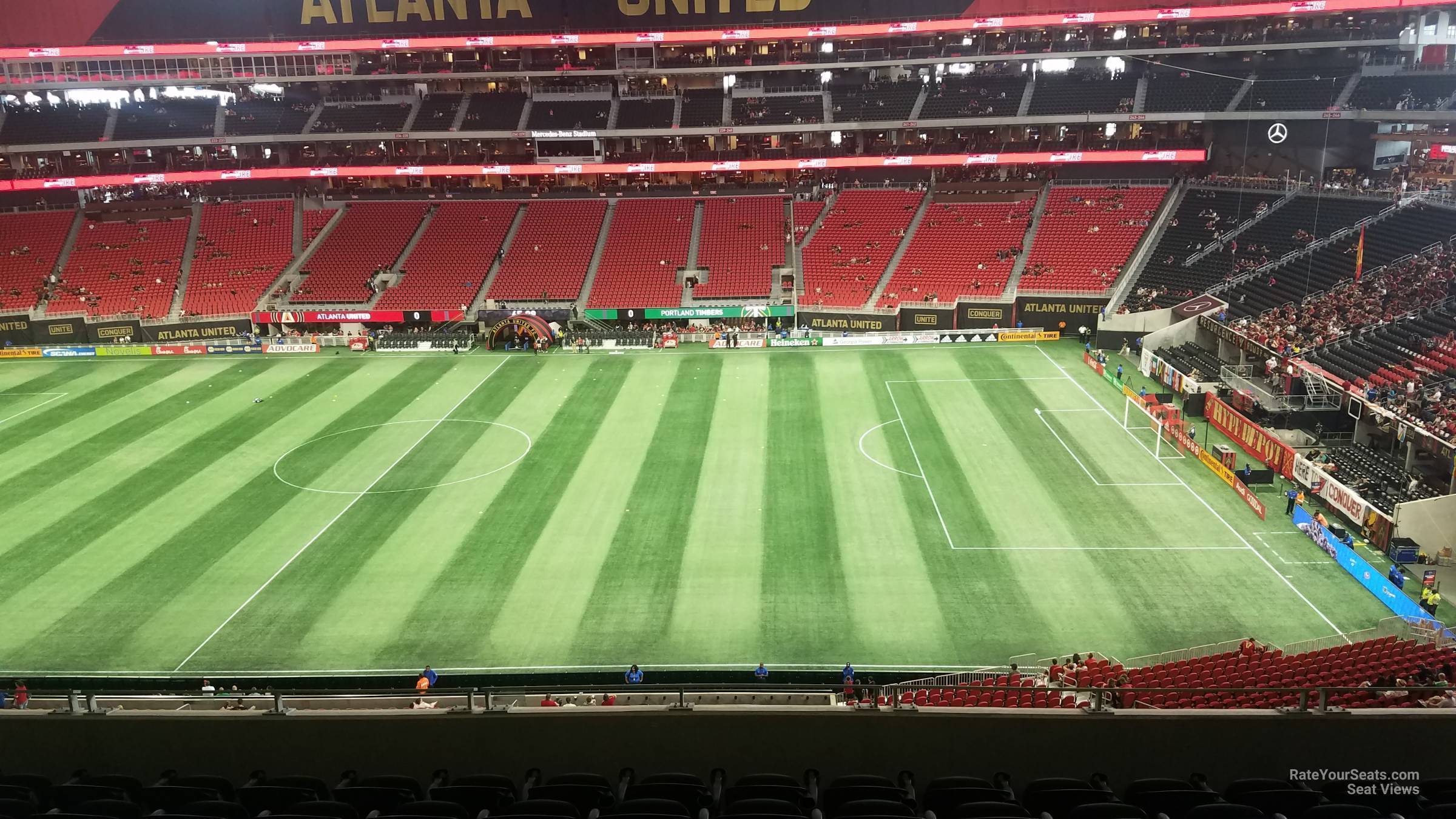 Mercedes-Benz Stadium, section 208, home of Atlanta Falcons