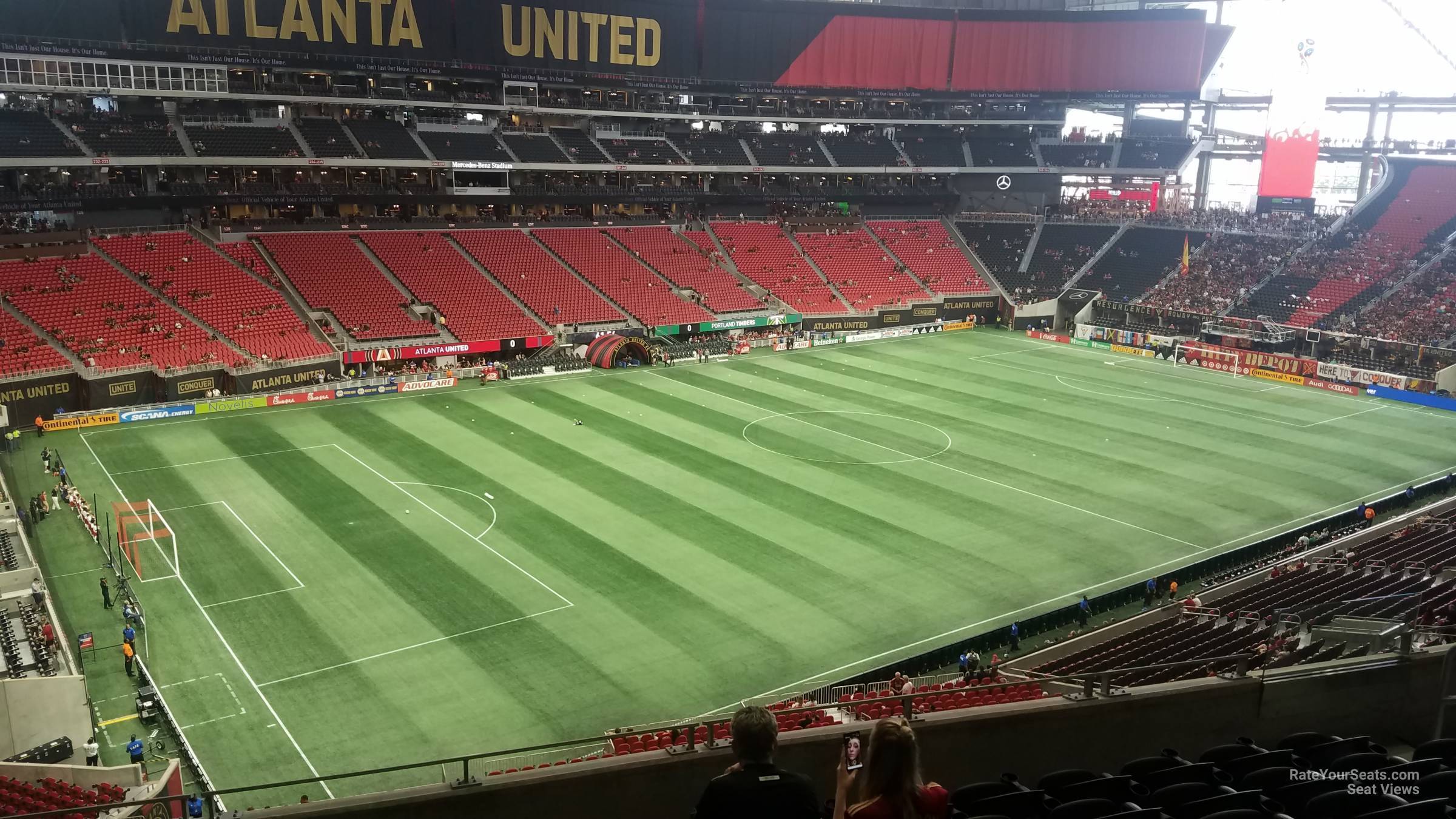 section 217, row 9 seat view  for soccer - mercedes-benz stadium