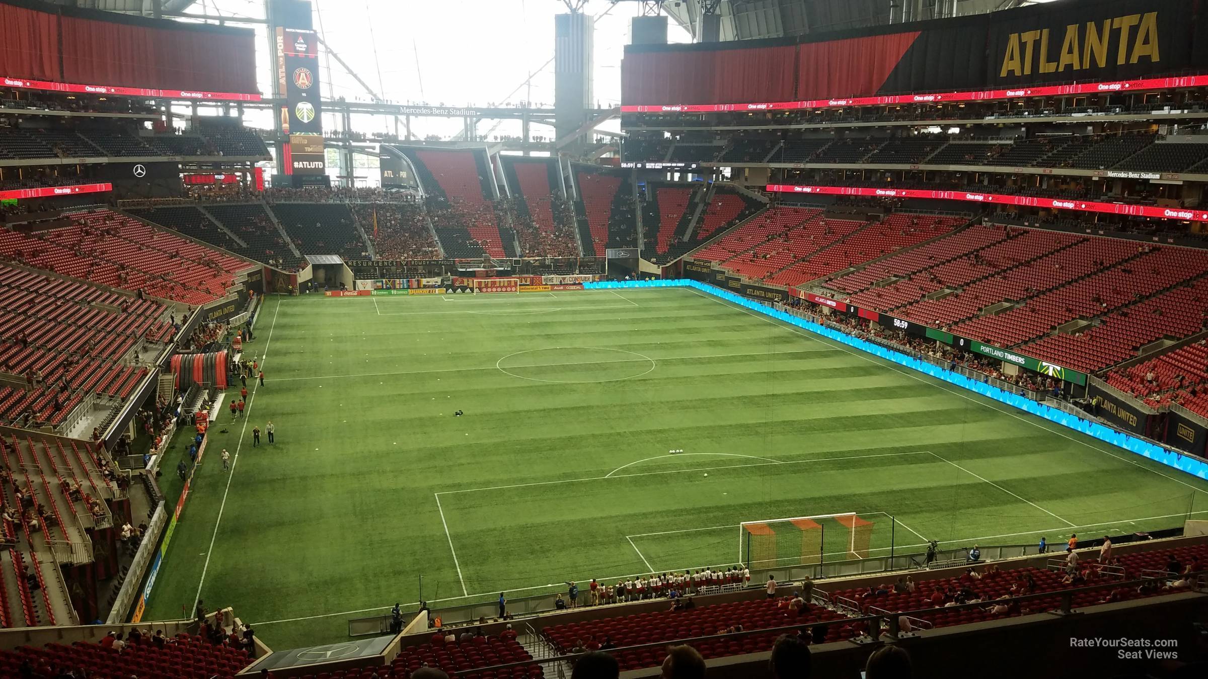 section 226, row 9 seat view  for soccer - mercedes-benz stadium