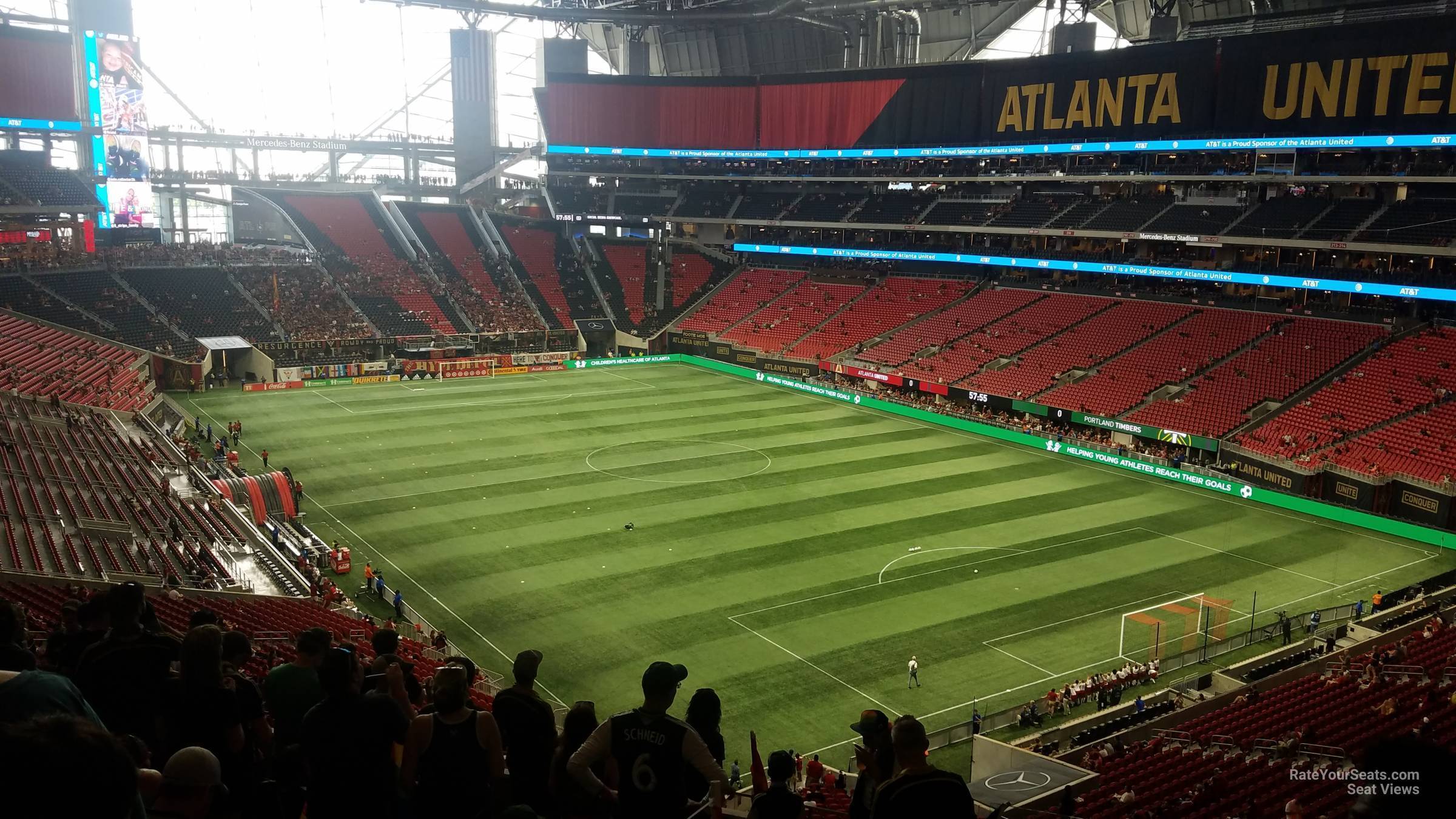 section 229, row 9 seat view  for soccer - mercedes-benz stadium
