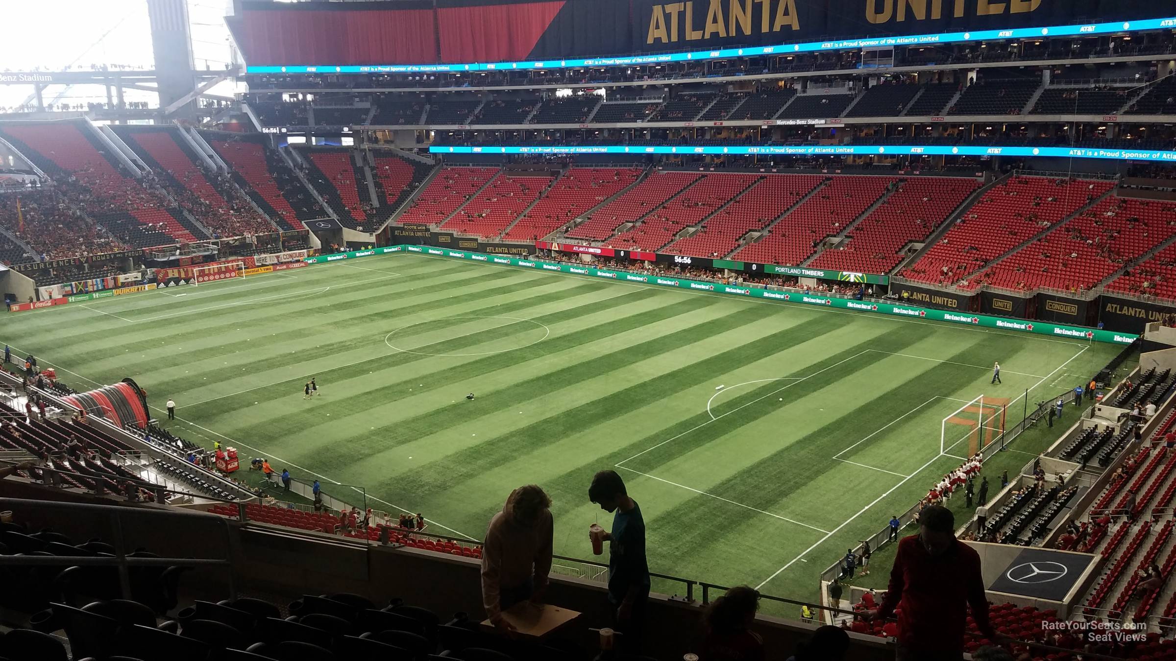 section 230, row 9 seat view  for soccer - mercedes-benz stadium