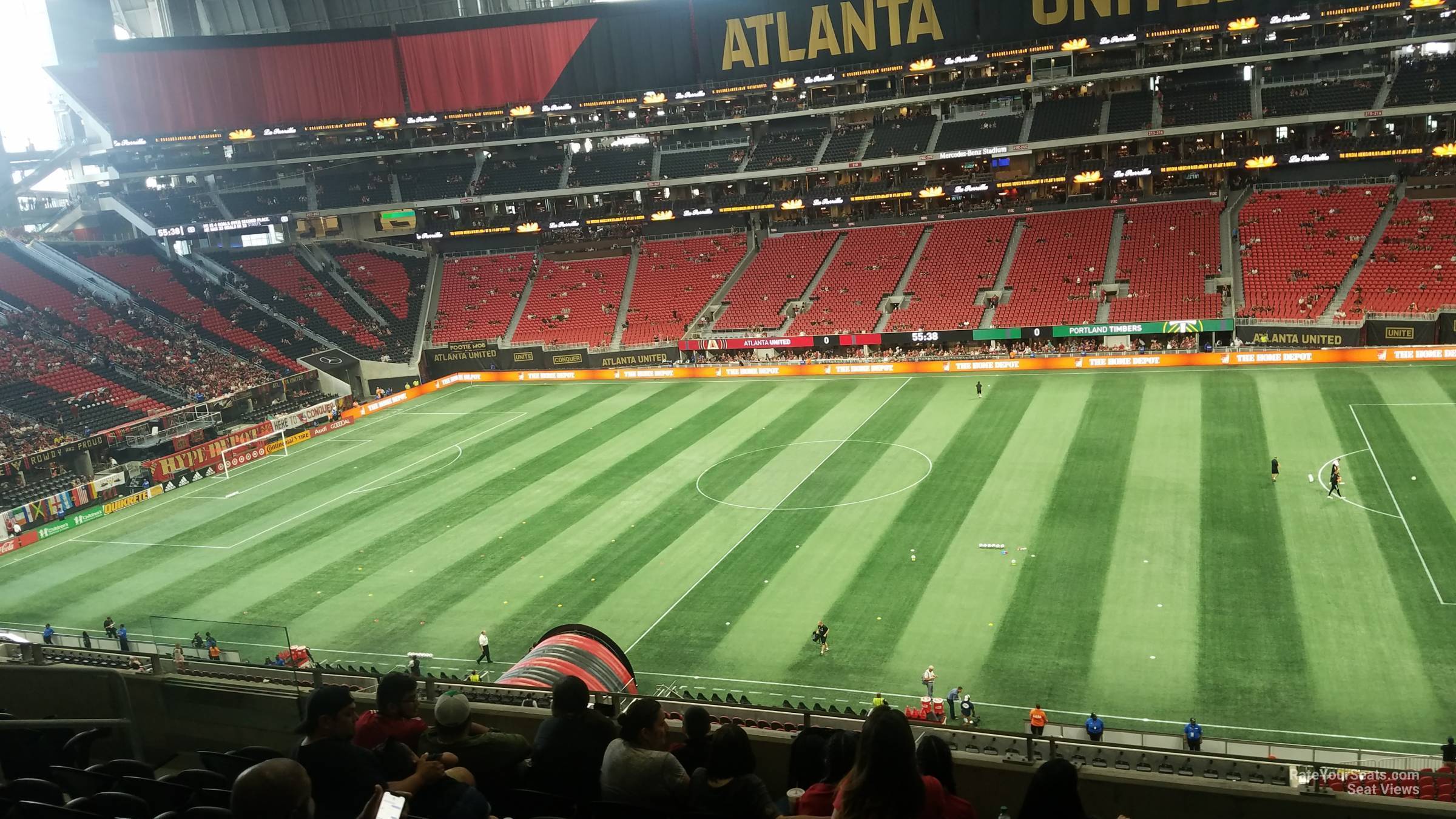 section 234, row 9 seat view  for soccer - mercedes-benz stadium