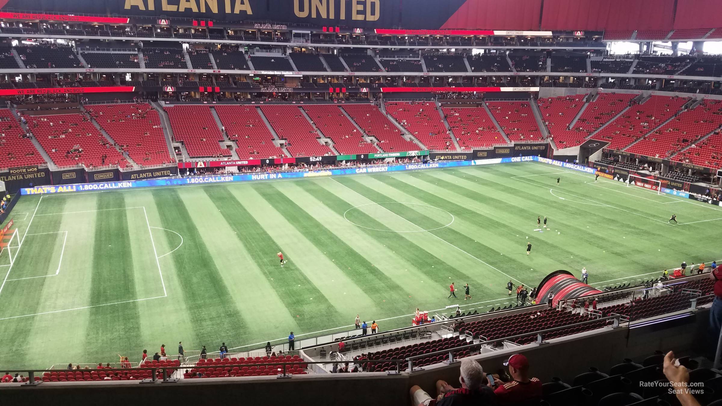 section 241, row 9 seat view  for soccer - mercedes-benz stadium