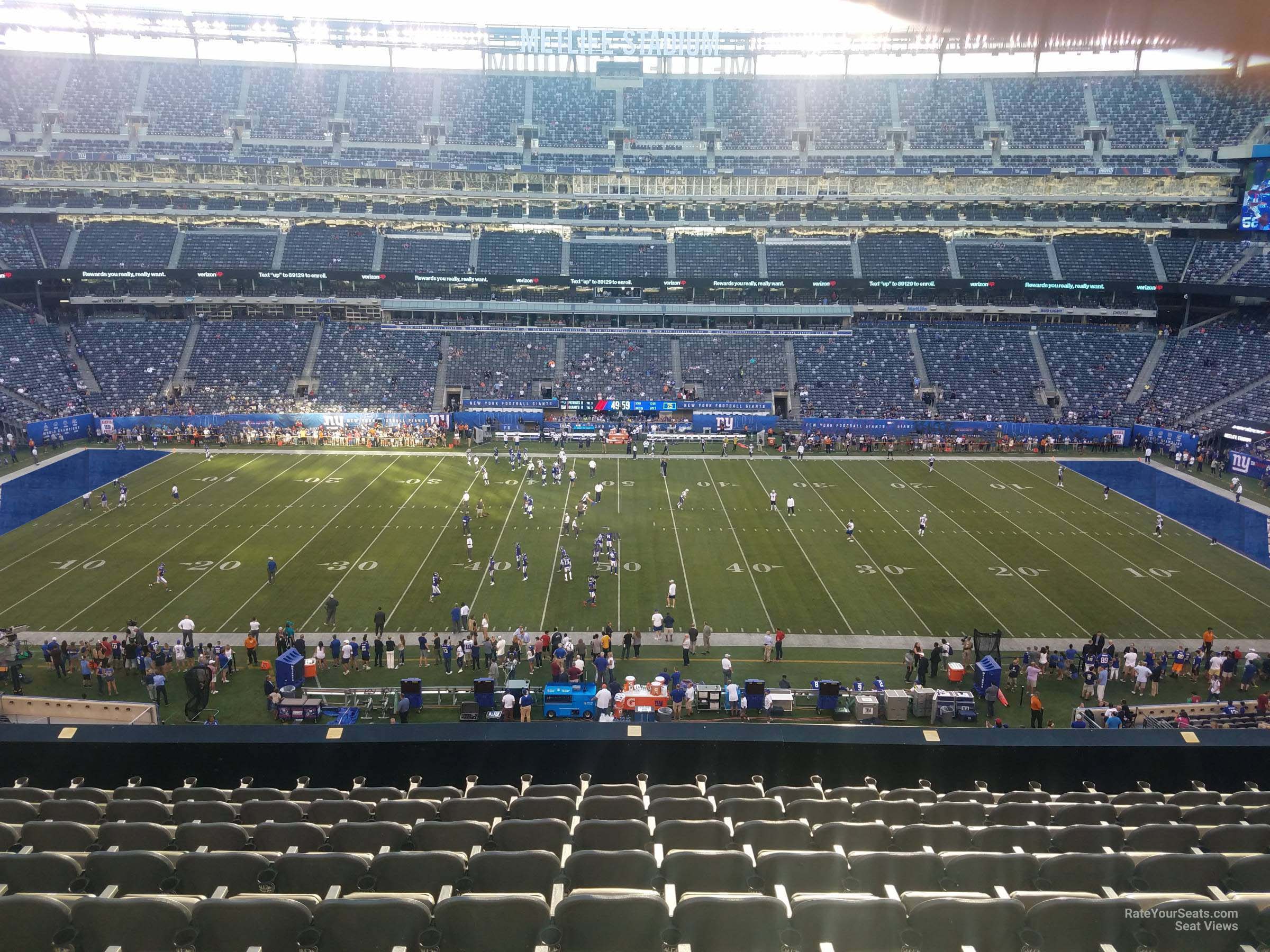 section 213, row 10 seat view  for football - metlife stadium