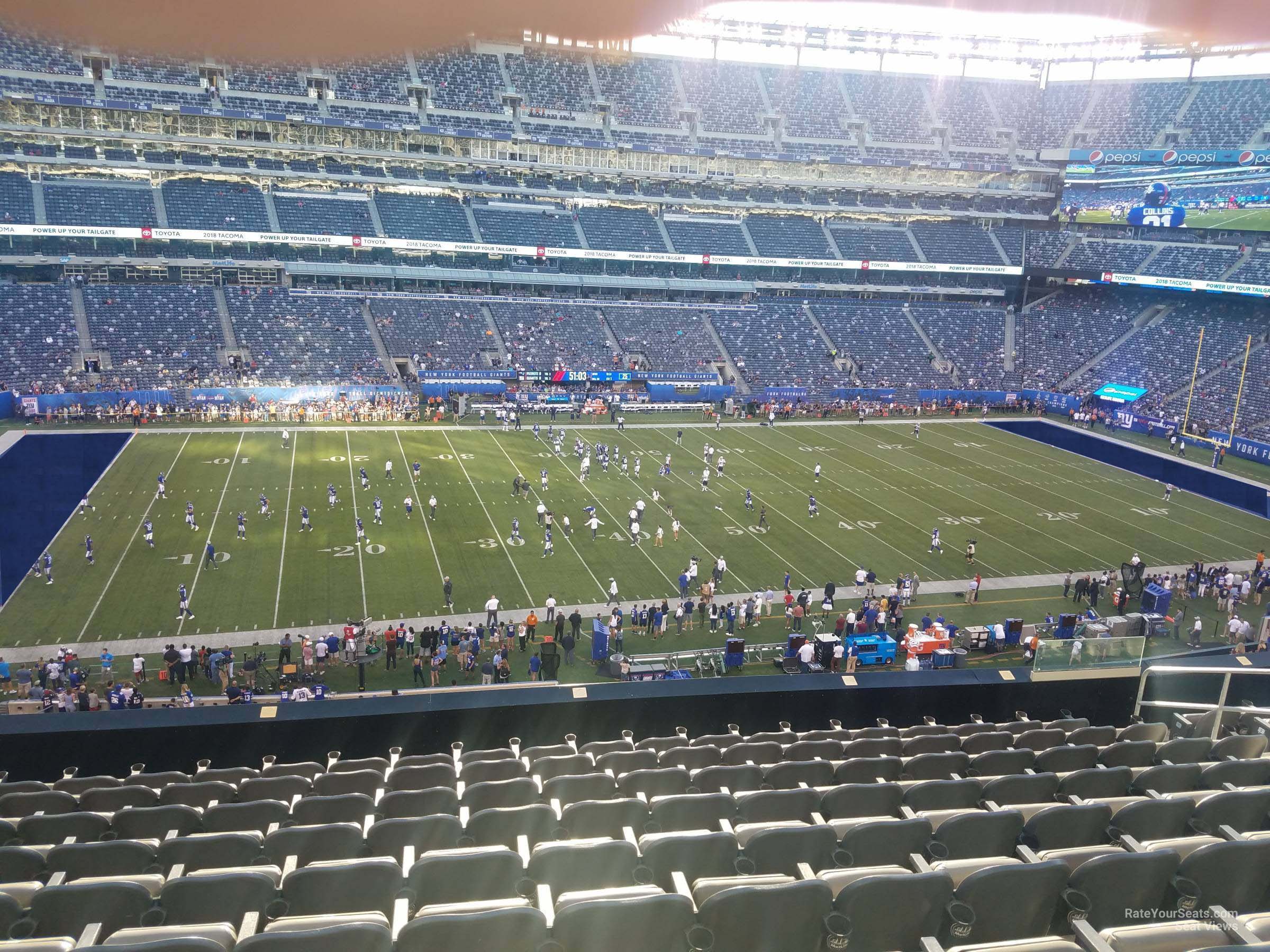 section 216, row 10 seat view  for football - metlife stadium