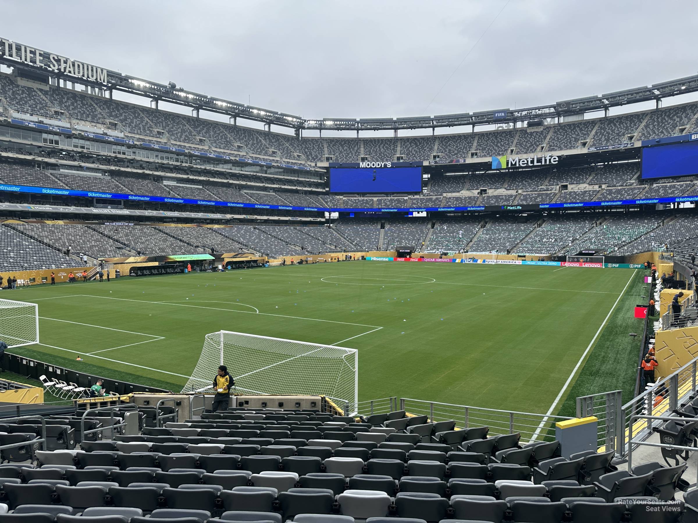 section 121, row 20 seat view for soccer - metlife stadium