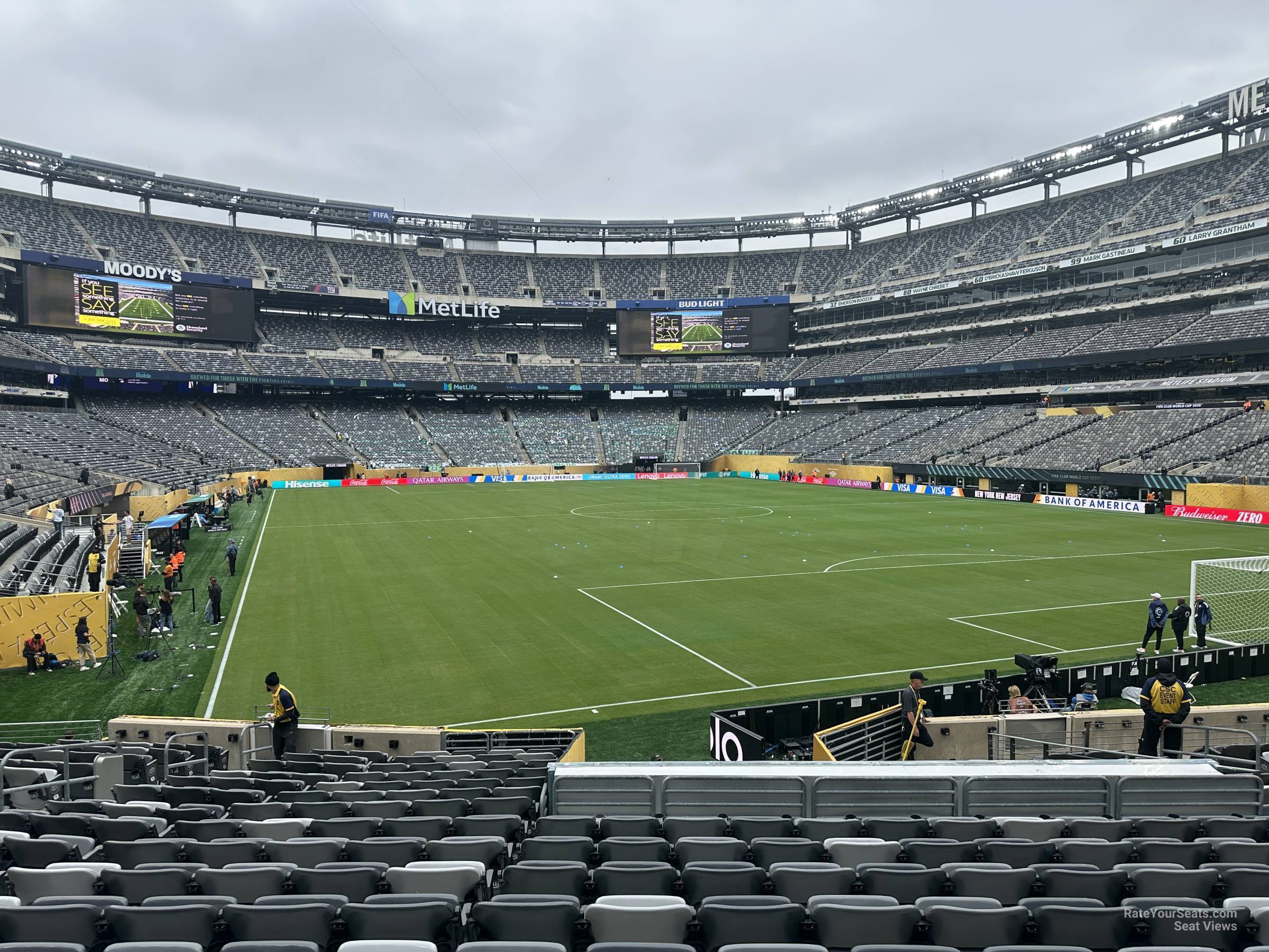 section 129, row 20 seat view for soccer - metlife stadium