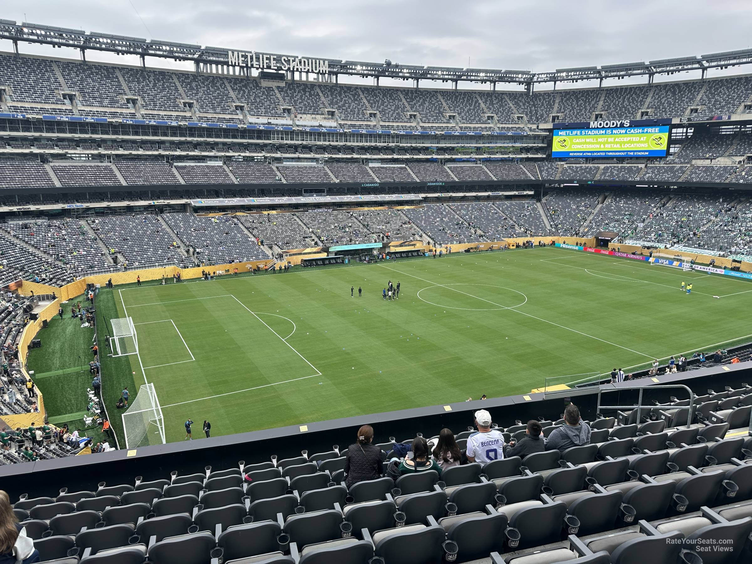 section 218, row 20 seat view for soccer - metlife stadium