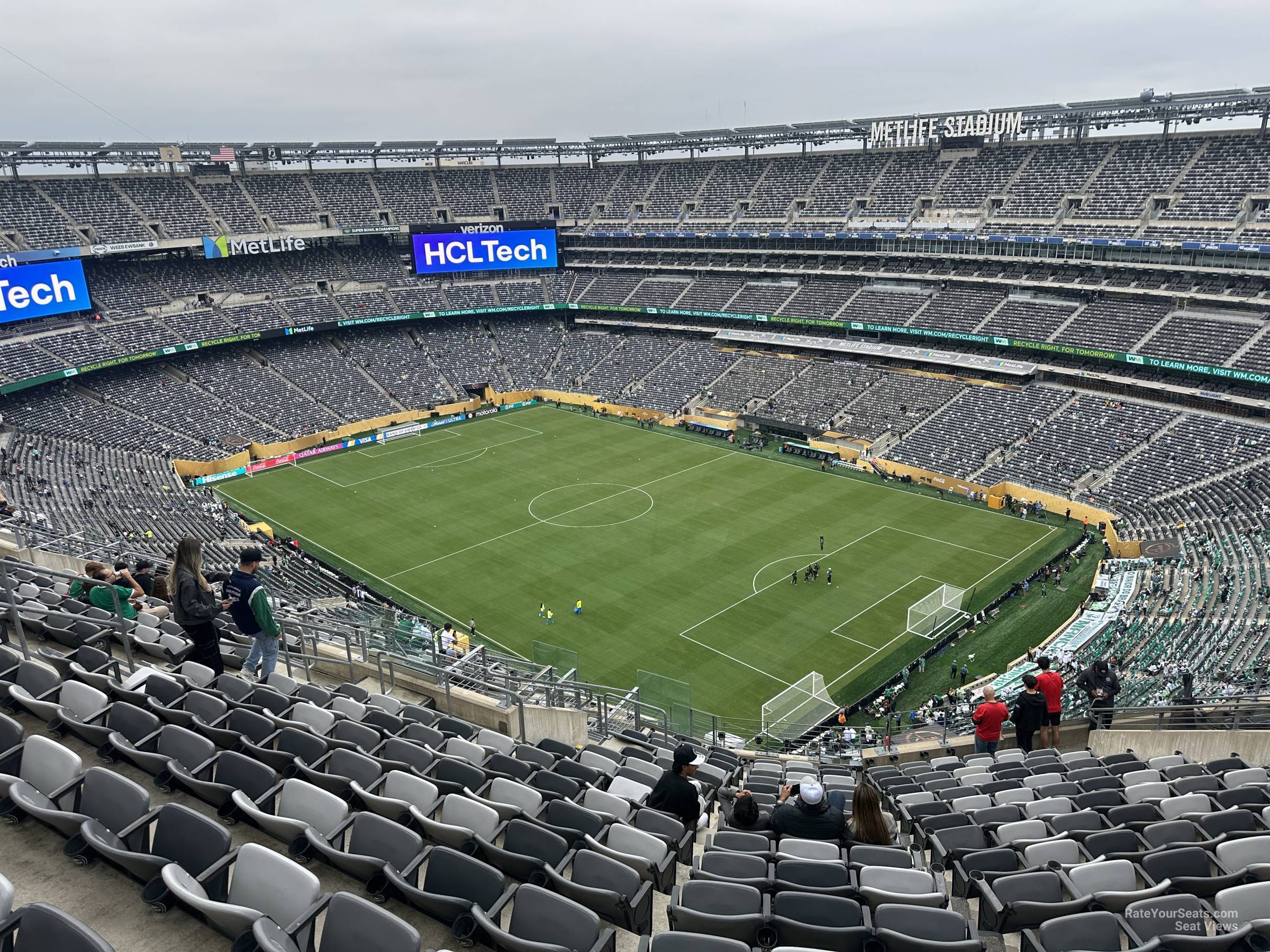 section 307, row 20 seat view for soccer - metlife stadium