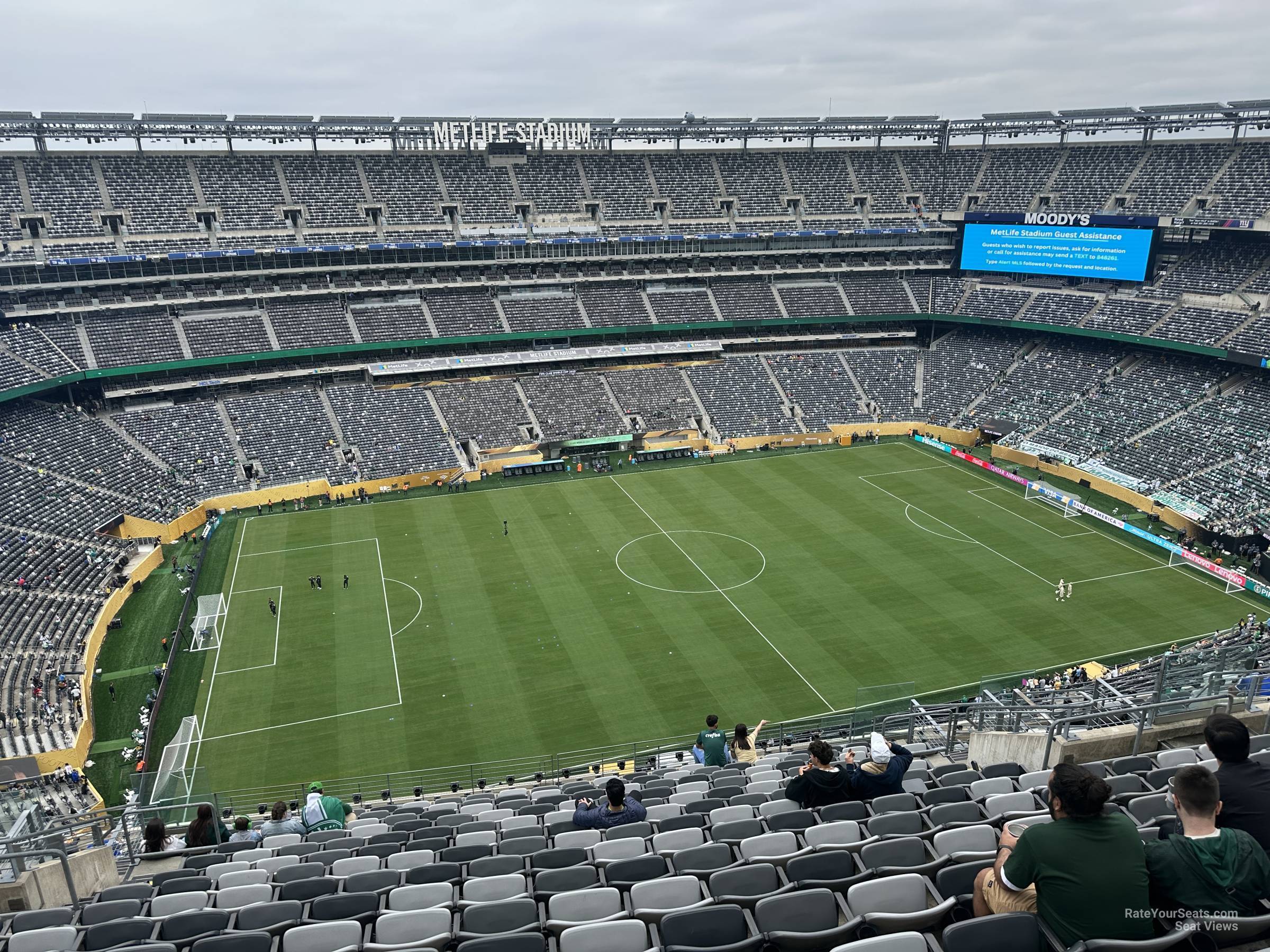 section 316, row 20 seat view for soccer - metlife stadium