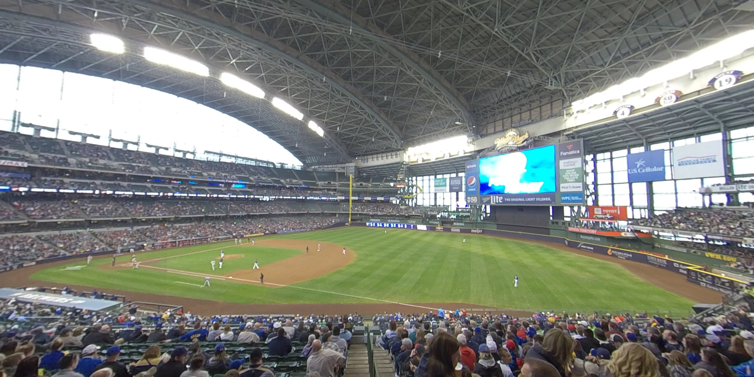 section 209 panoramic seat view  - american family field