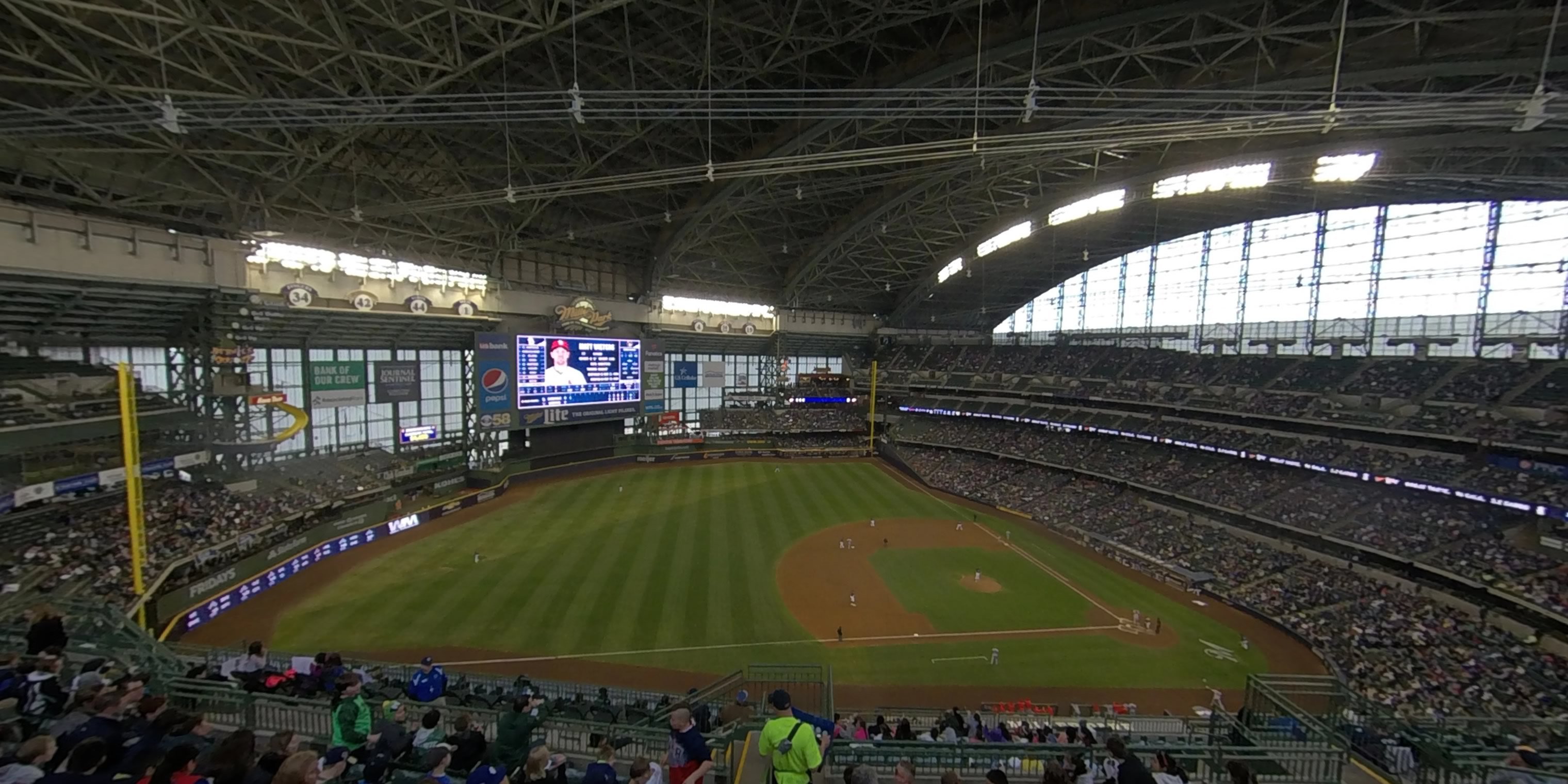 section 431 panoramic seat view  - american family field