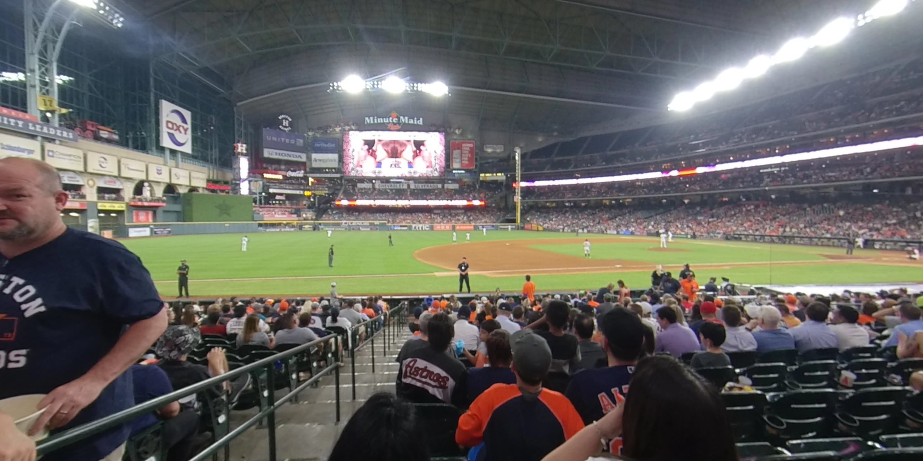 section 110 panoramic seat view  for baseball - minute maid park
