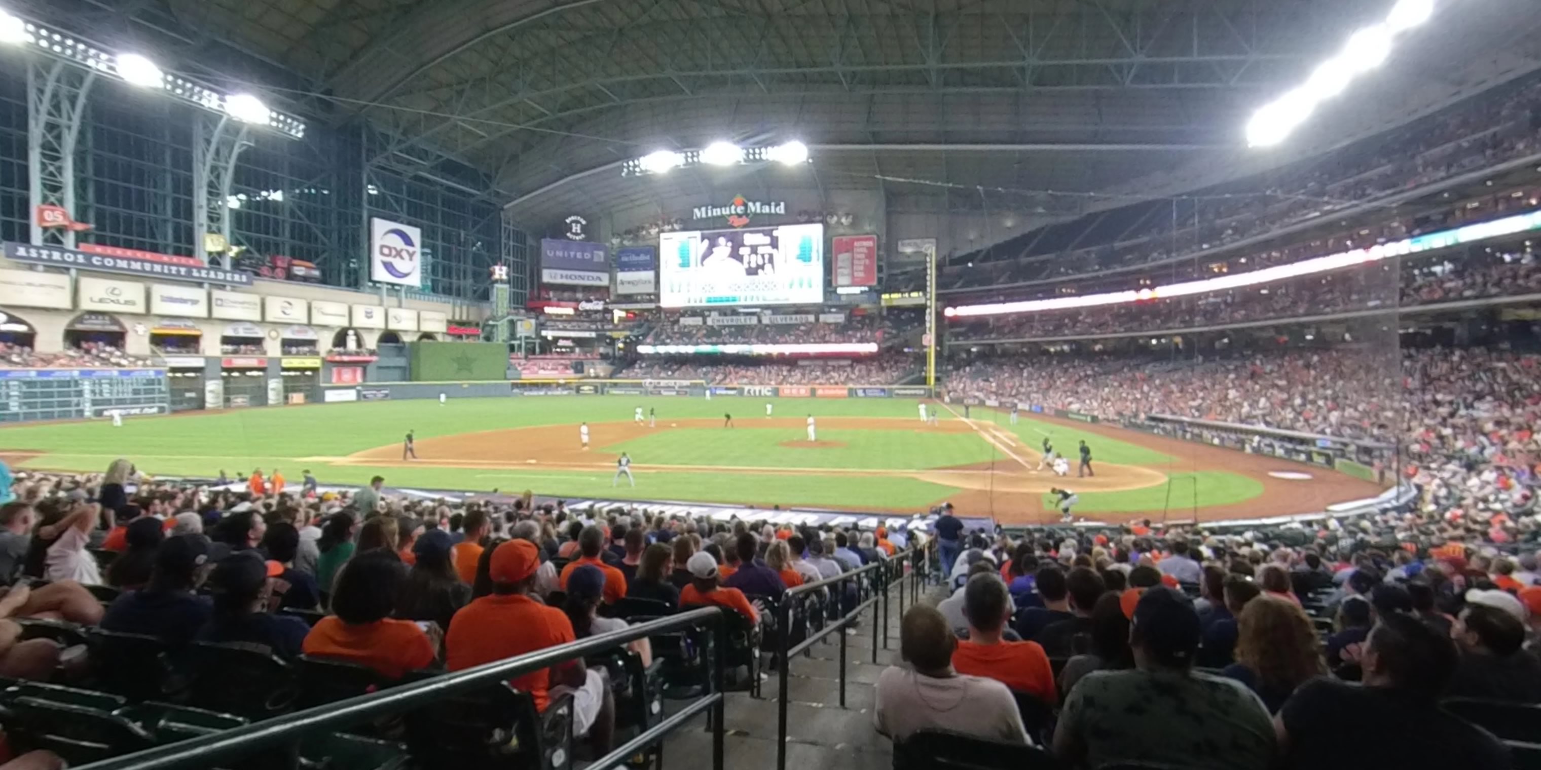 section 114 panoramic seat view  for baseball - minute maid park
