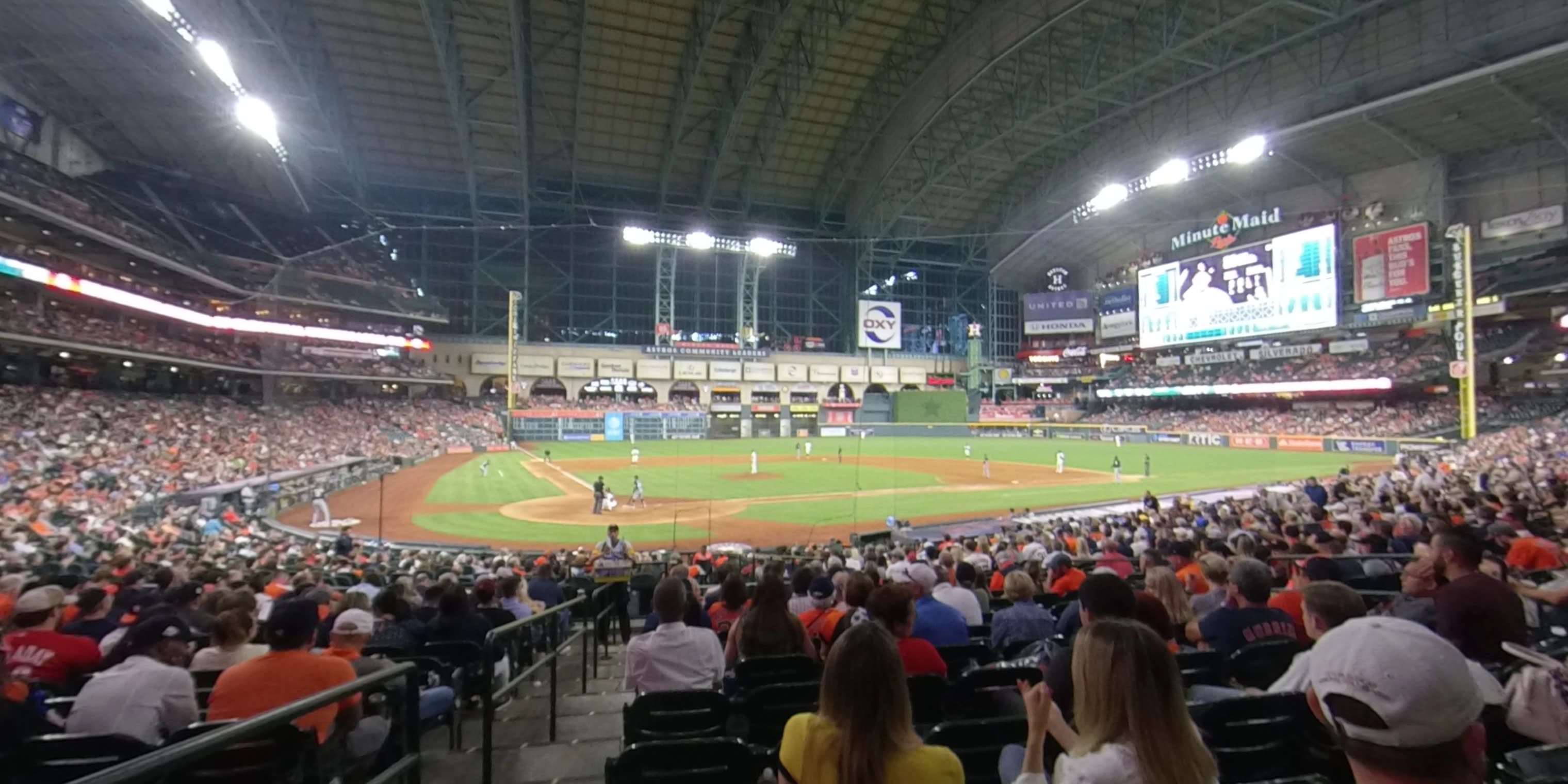 section 122 panoramic seat view  for baseball - minute maid park