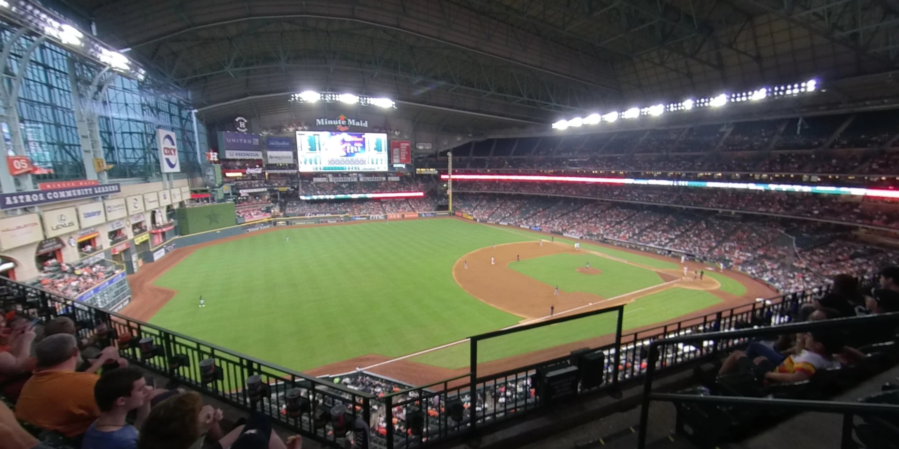 section 307 panoramic seat view  for baseball - minute maid park