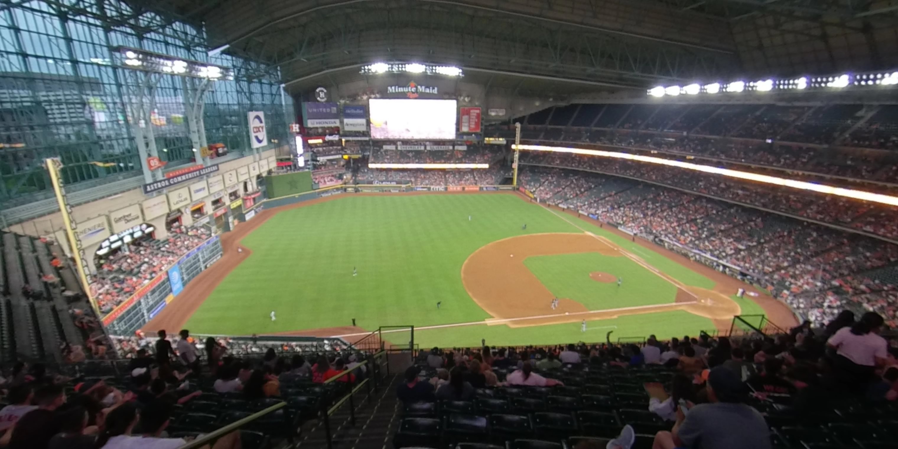 section 409 panoramic seat view  for baseball - minute maid park
