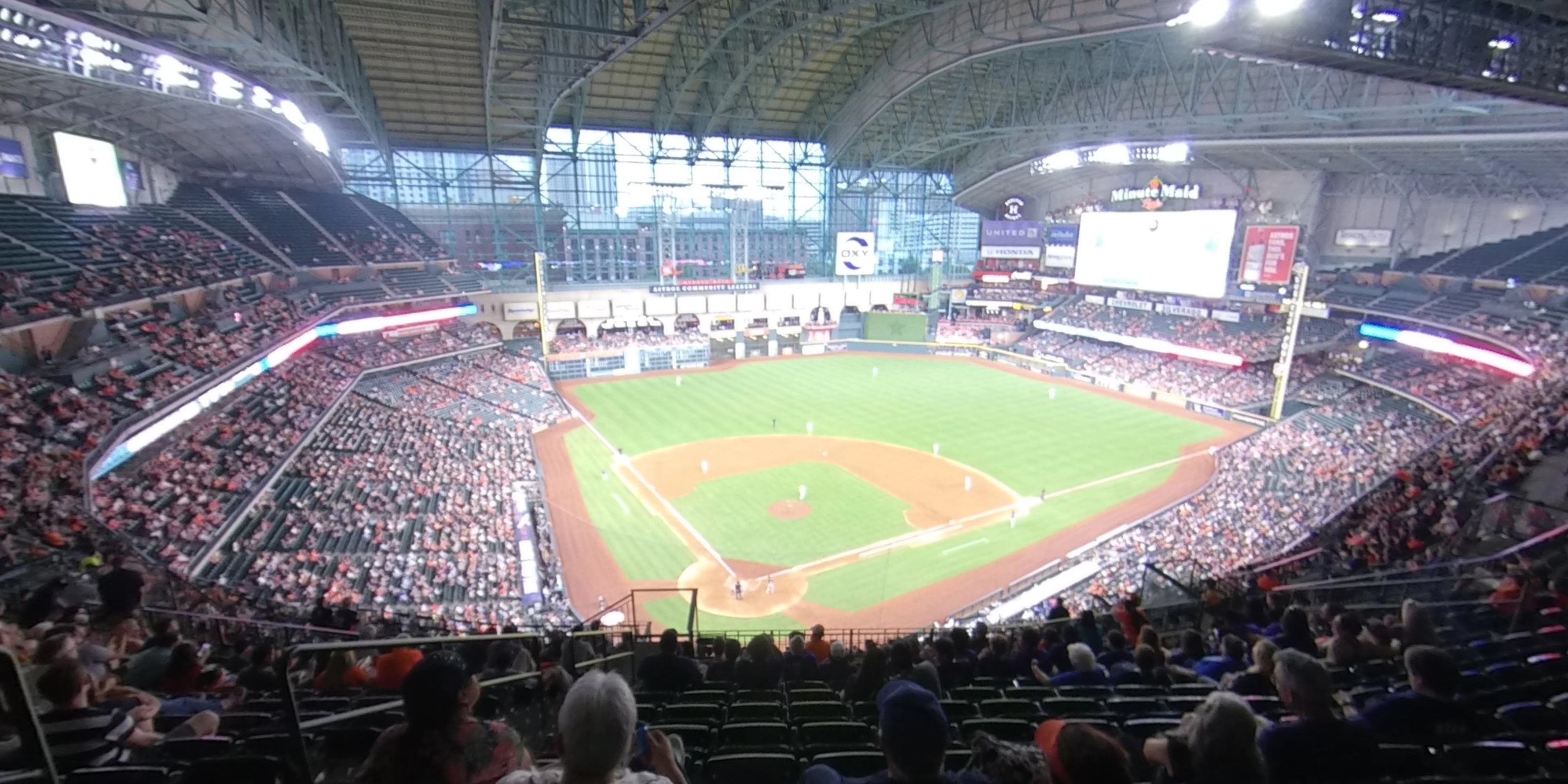 section 420 panoramic seat view  for baseball - minute maid park