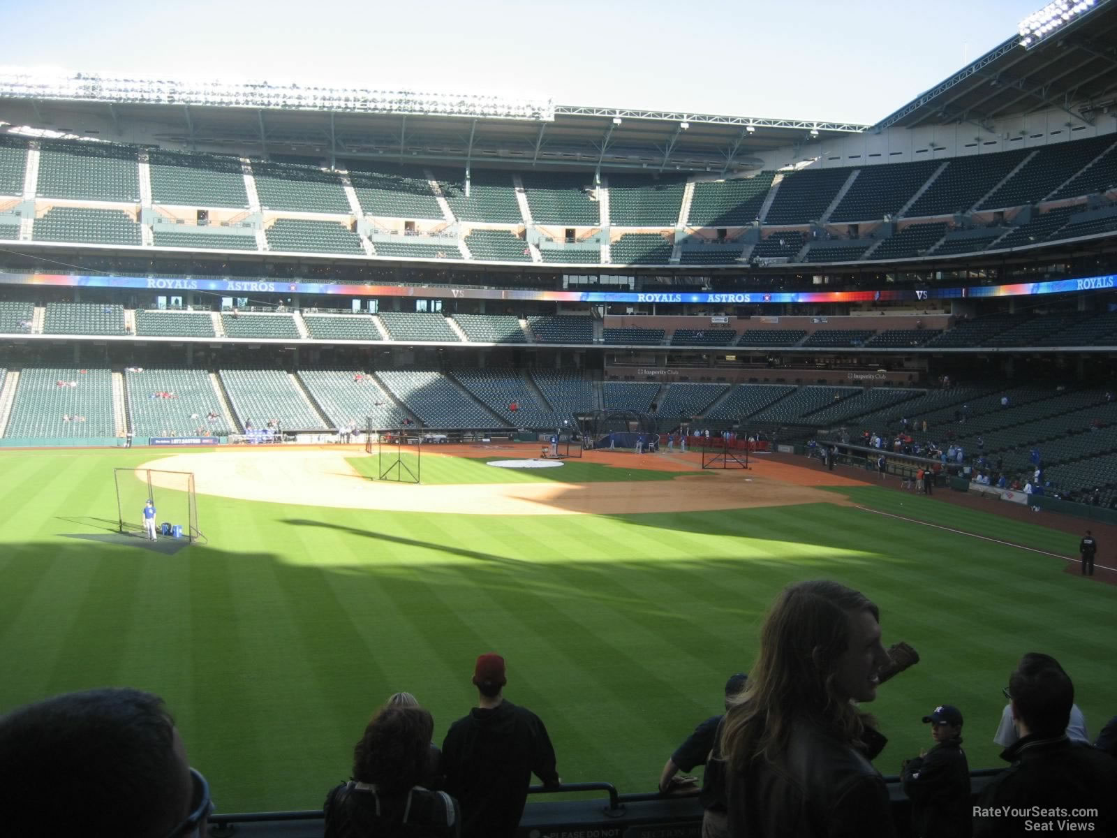 A view of Minute Maid Park from the shallow left field upper deck