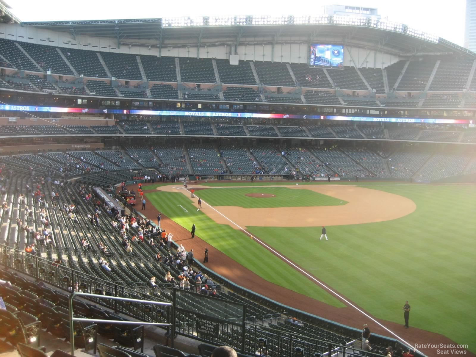 Night game at Minute Maid Park, Houston TX, The Indians are…