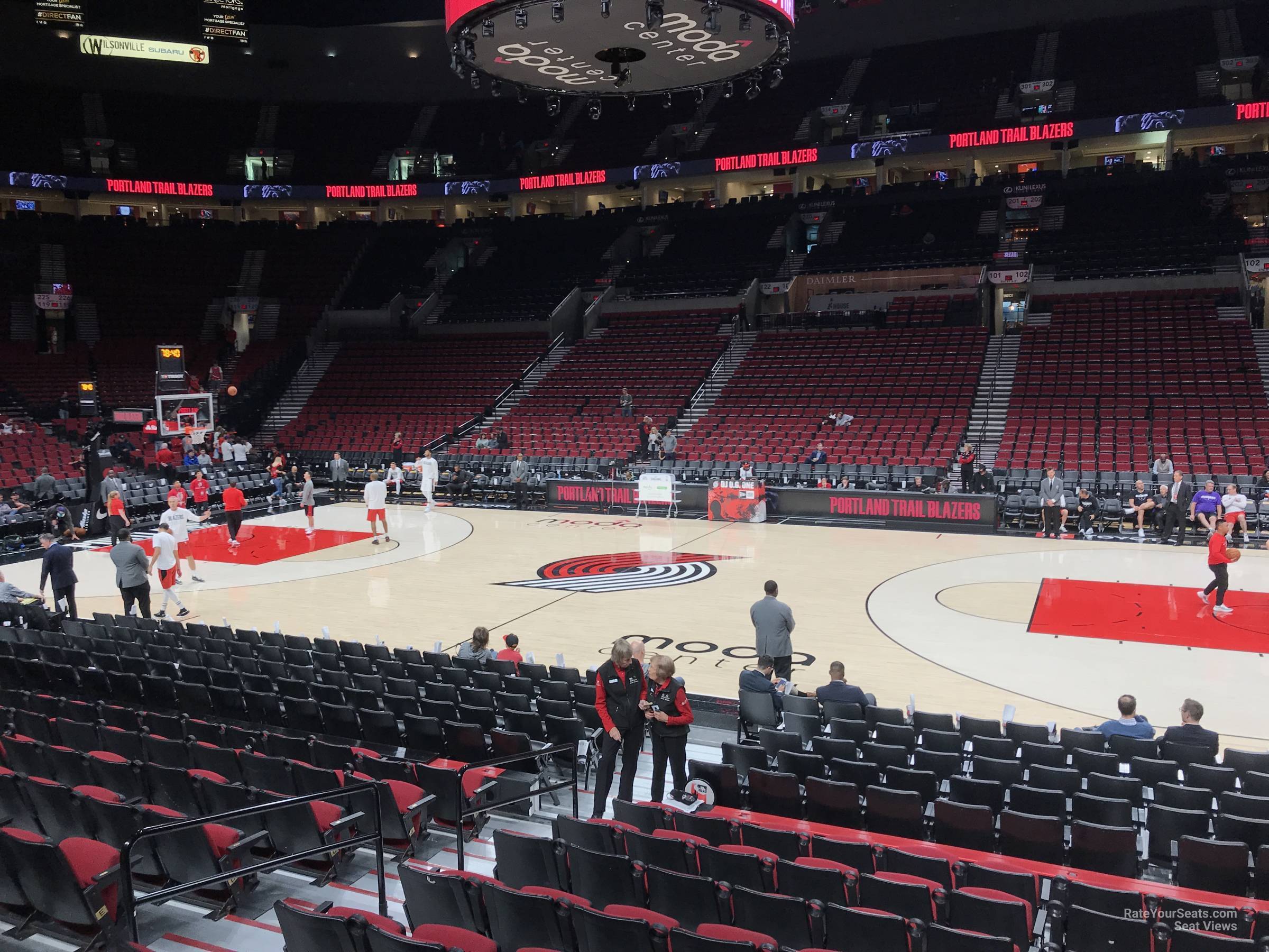 section 111, row j seat view  for basketball - moda center (rose garden)