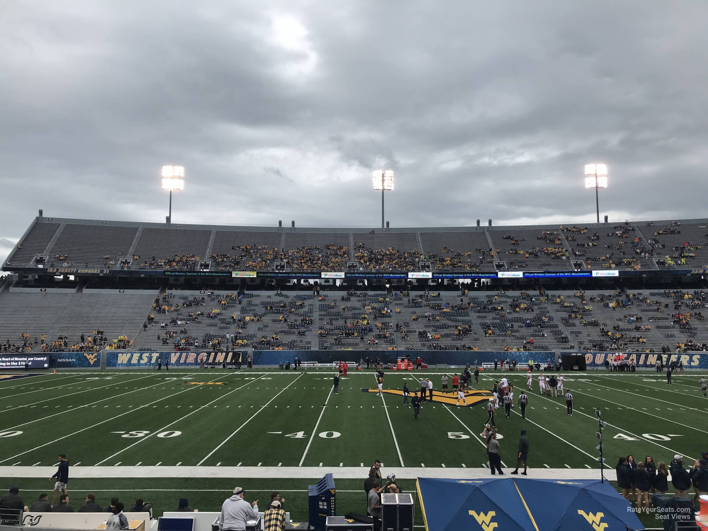 section 125, row 15 seat view  - mountaineer field