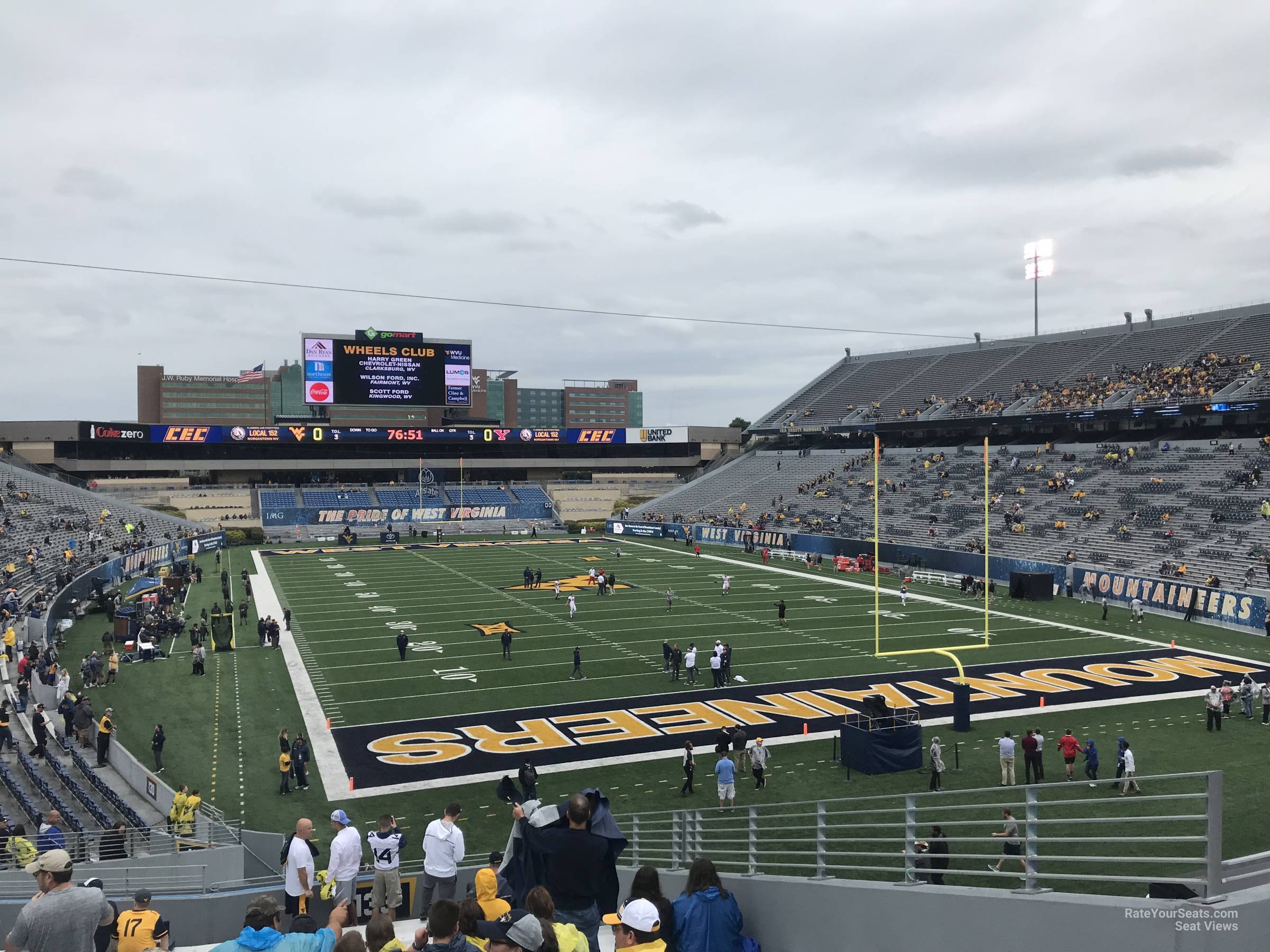 section 133, row 35 seat view  - mountaineer field