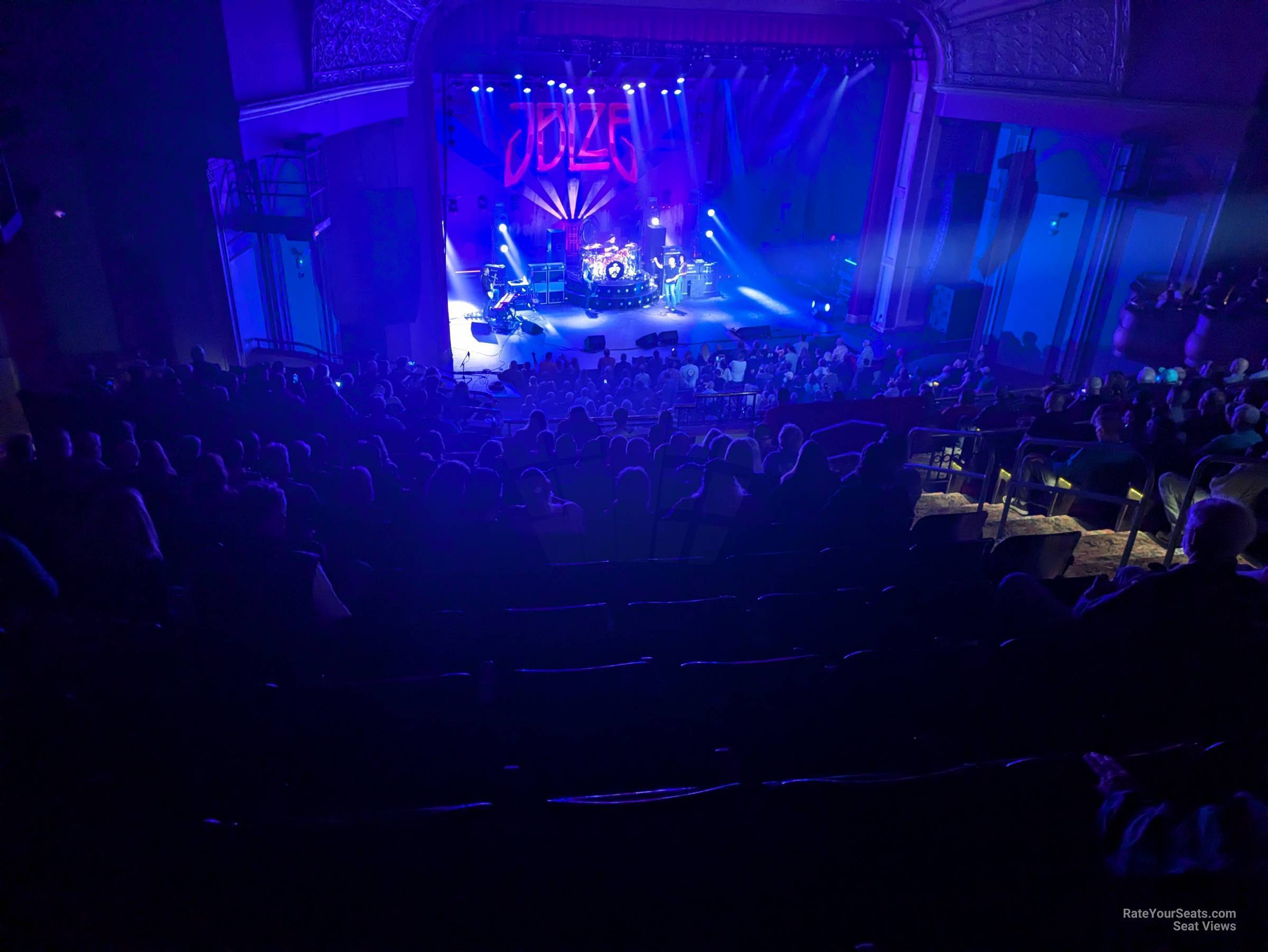 balcony left, row x seat view  - murat theatre at old national centre