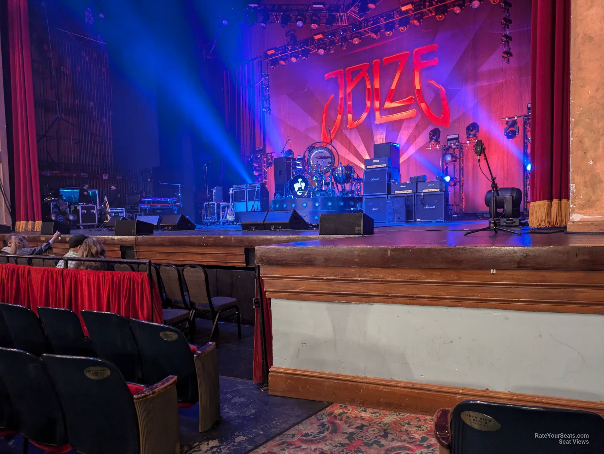 orchestra right, row e seat view  - murat theatre at old national centre