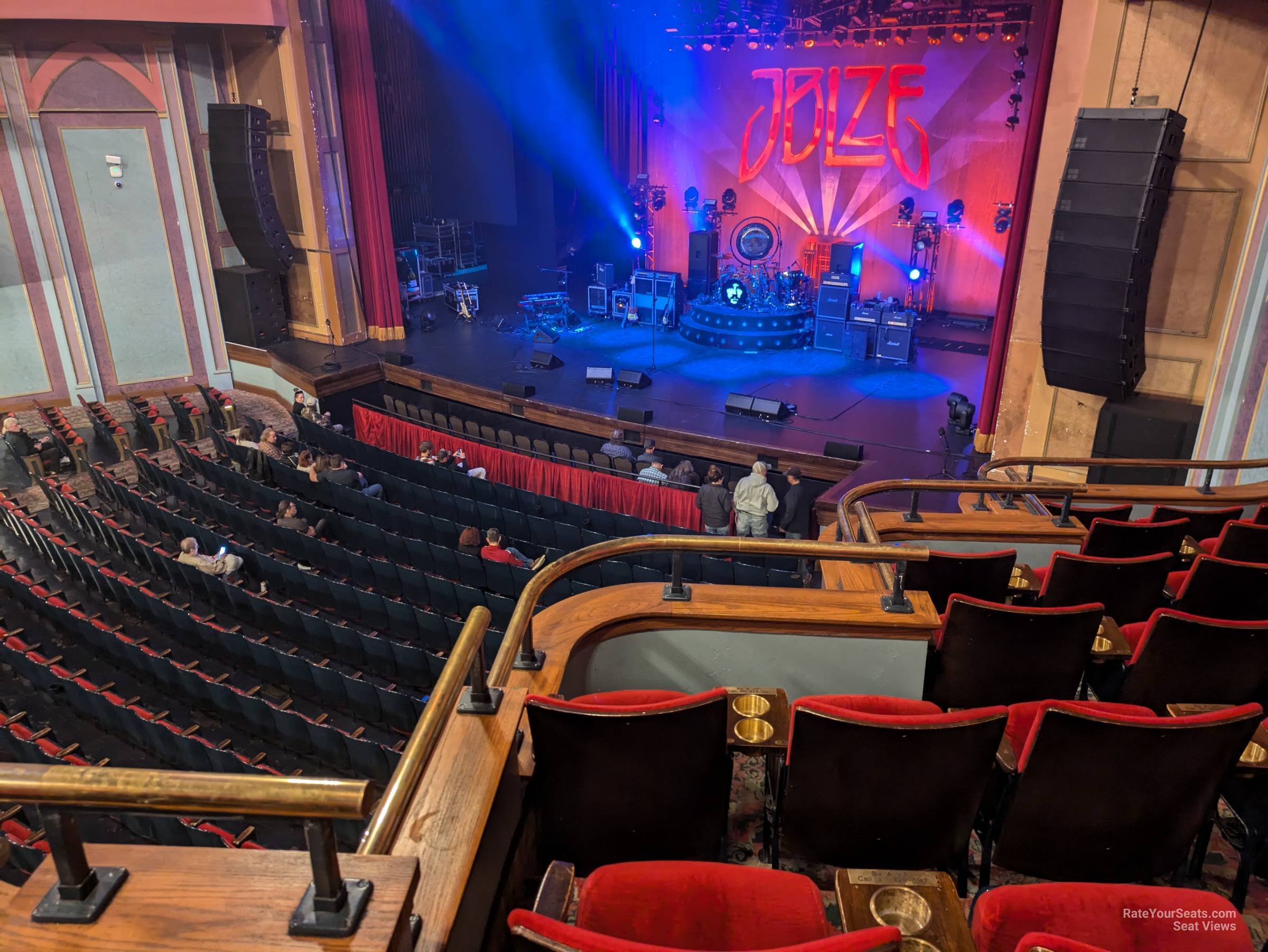 royalty right, row g seat view  - murat theatre at old national centre