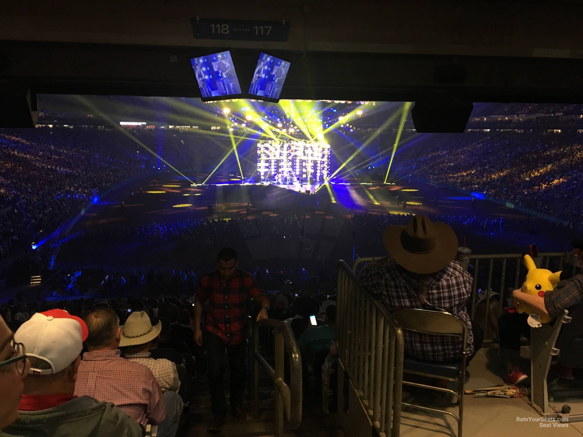 section 118, row hh seat view  for concert - nrg stadium