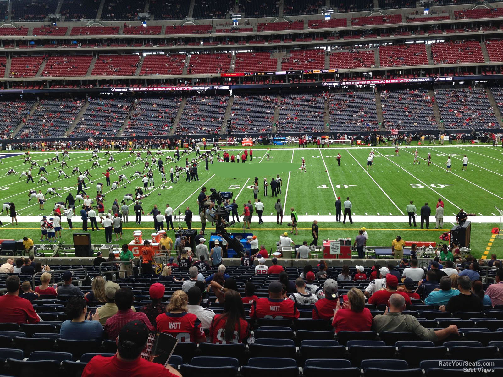 NRG Stadium, section 106, row N, seat 17, home of Houston Texans