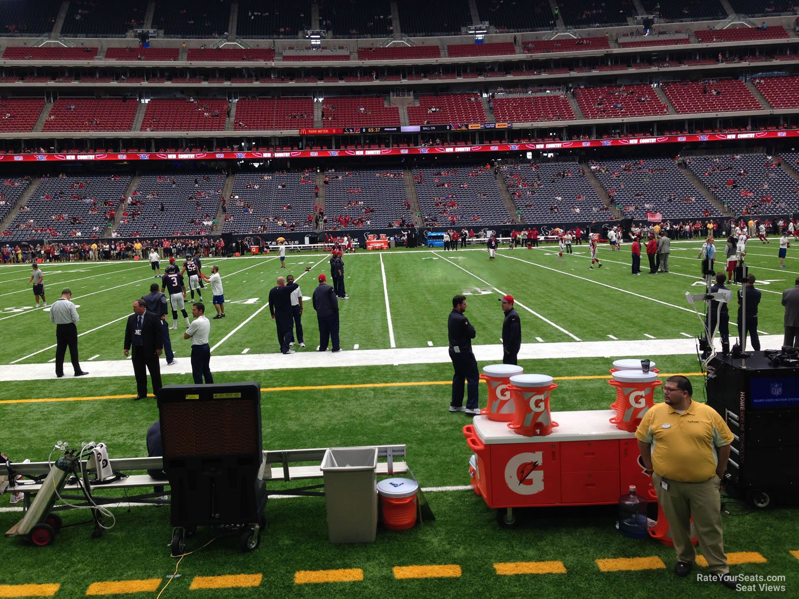 section 107, row c seat view  for football - nrg stadium