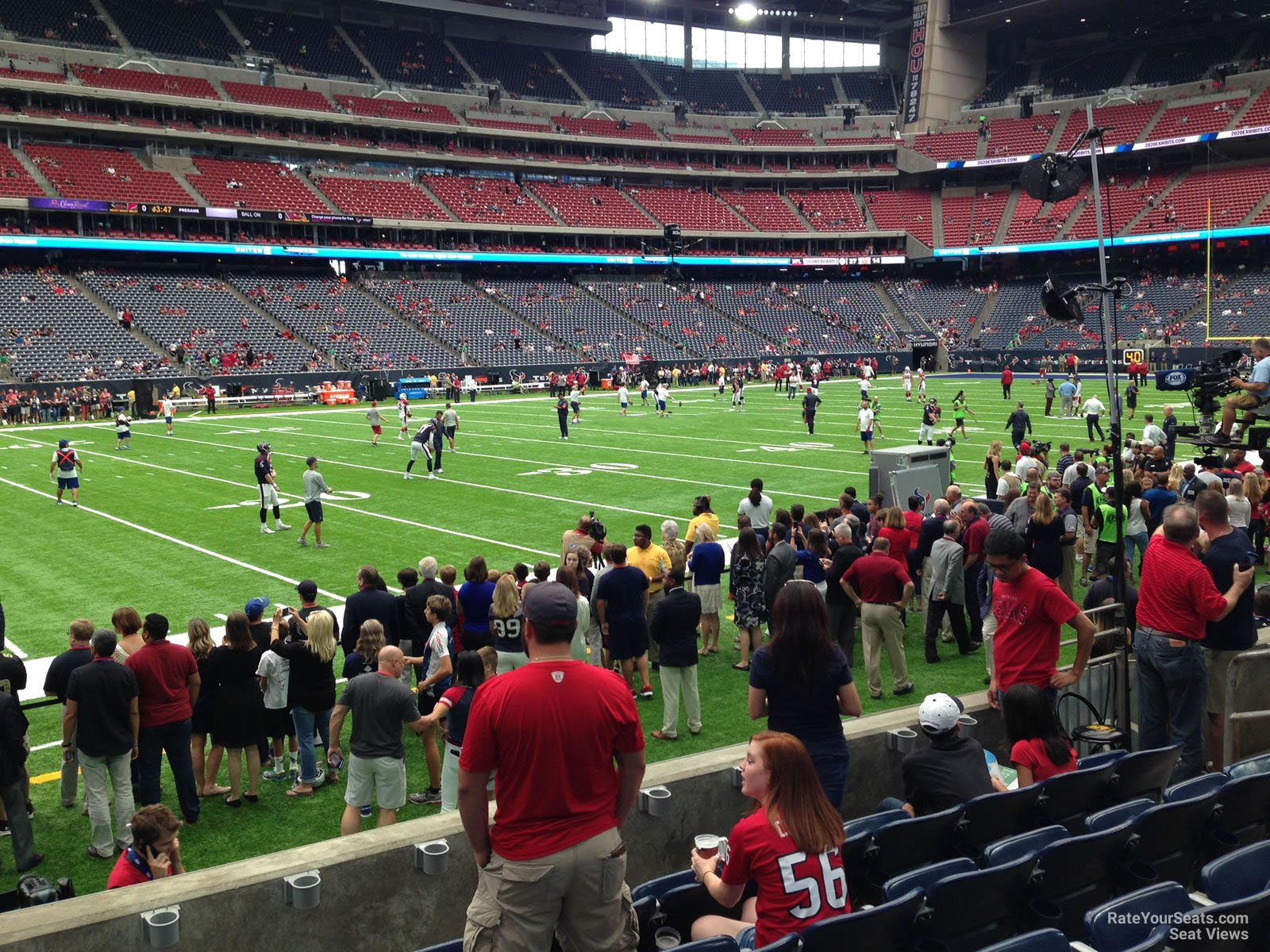 section 110, row c seat view  for football - nrg stadium