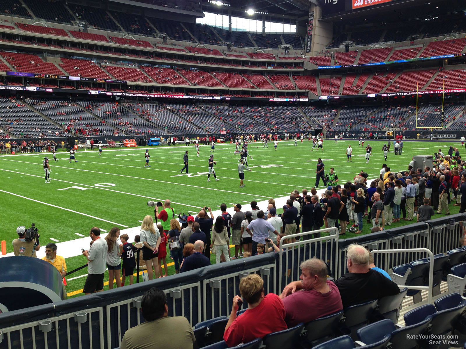 section 111, row c seat view  for football - nrg stadium