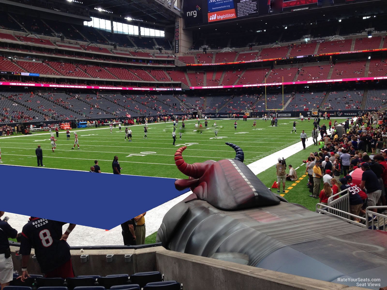 section 113, row h seat view  for football - nrg stadium