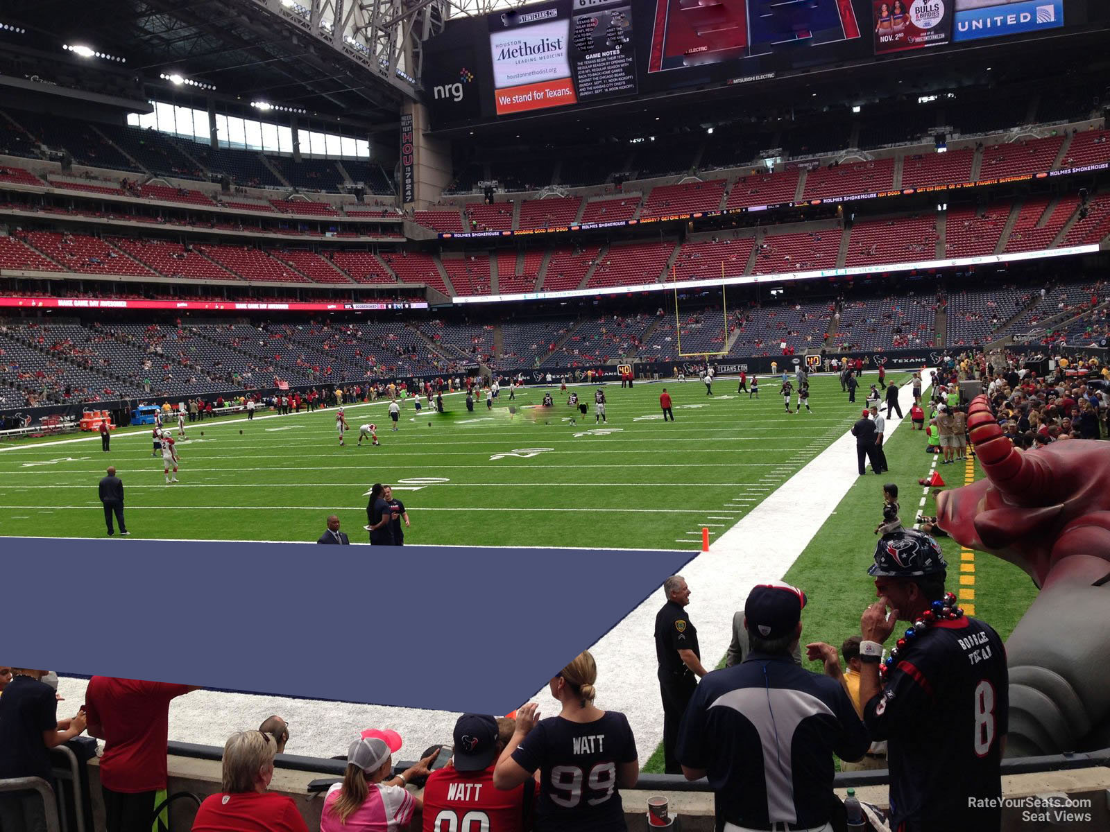 section 114, row c seat view  for football - nrg stadium