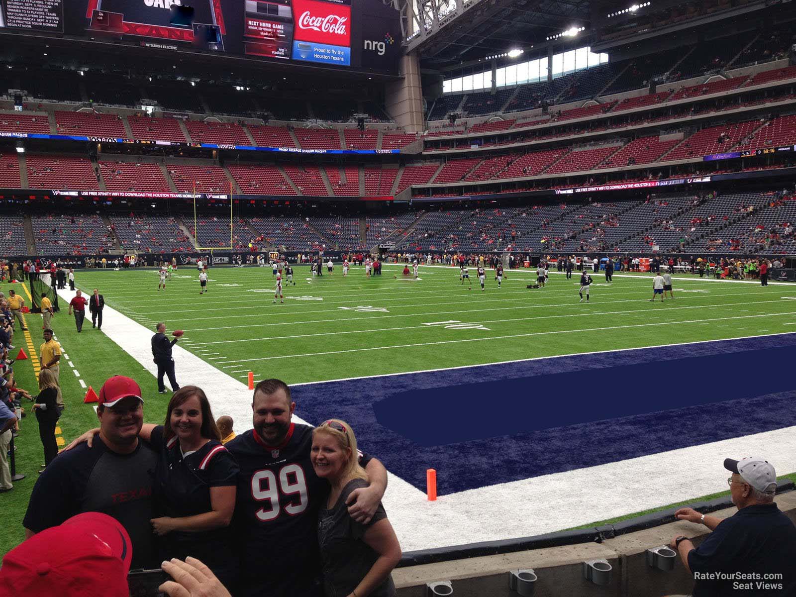 section 119, row c seat view  for football - nrg stadium