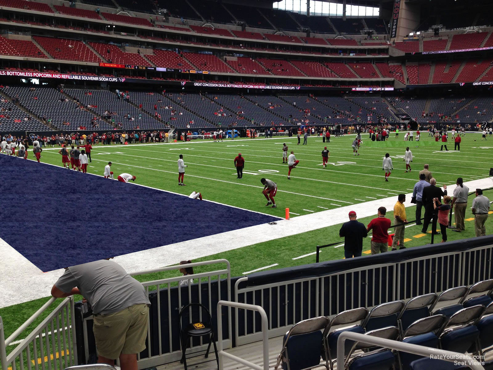 section 133, row h seat view  for football - nrg stadium