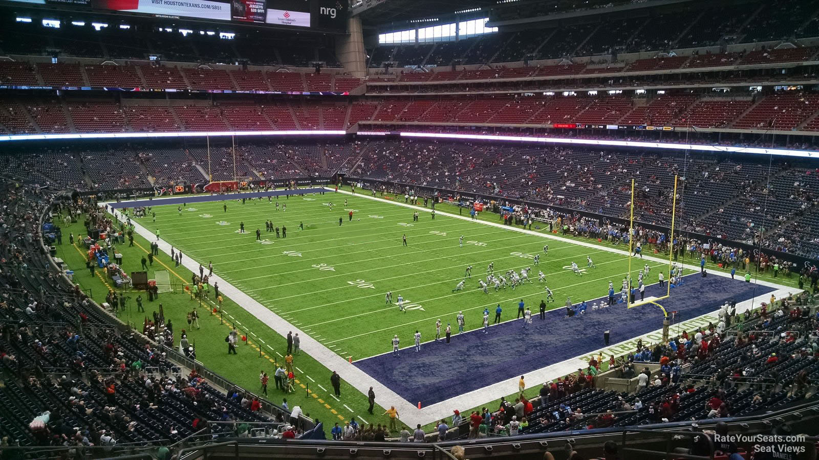 section 301, row l seat view  for football - nrg stadium