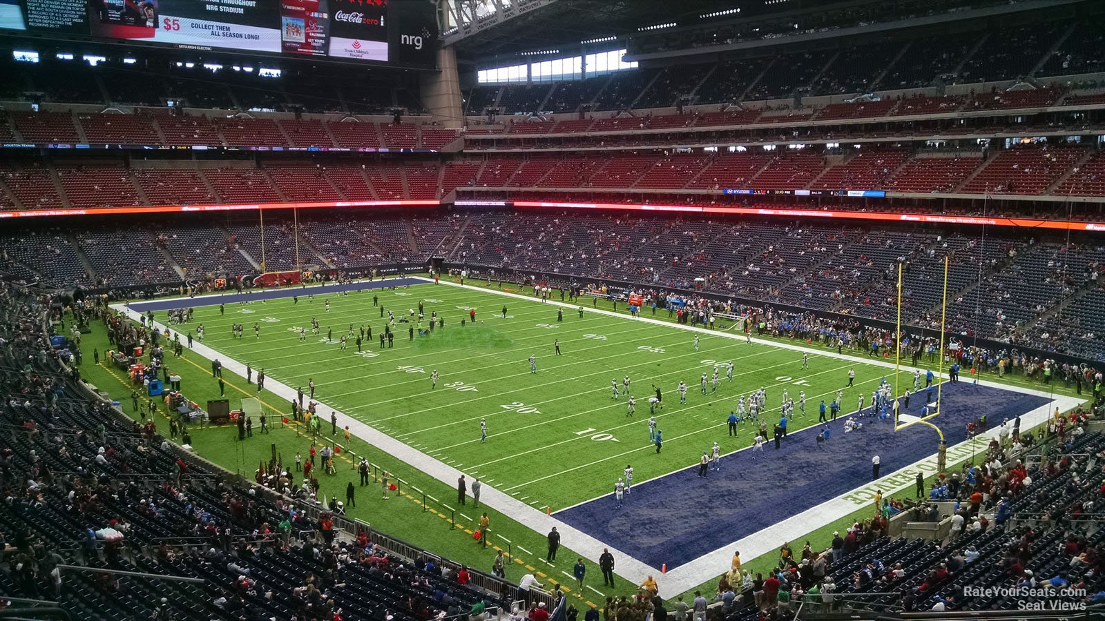 section 302, row l seat view  for football - nrg stadium