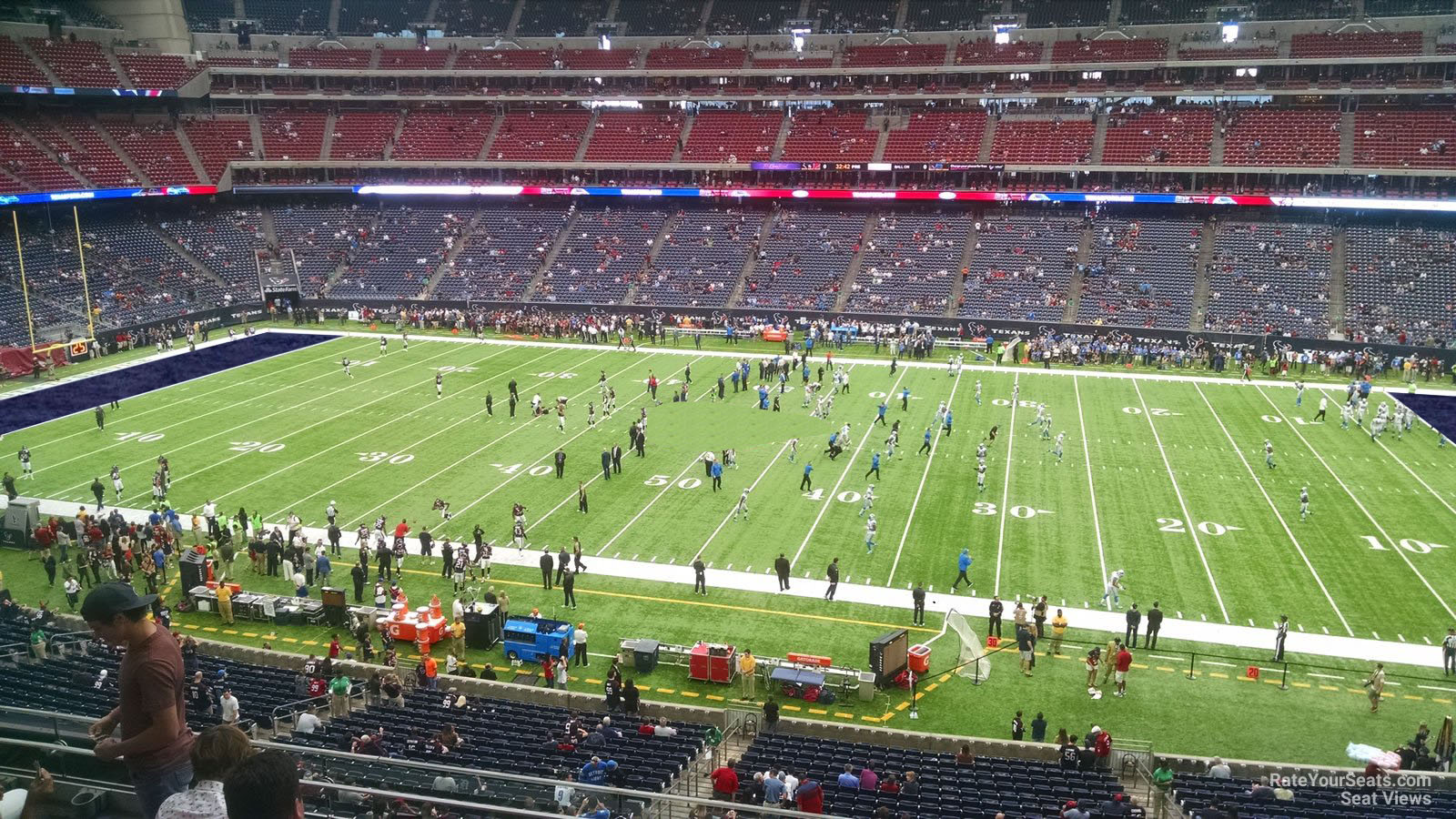 section 308, row l seat view  for football - nrg stadium